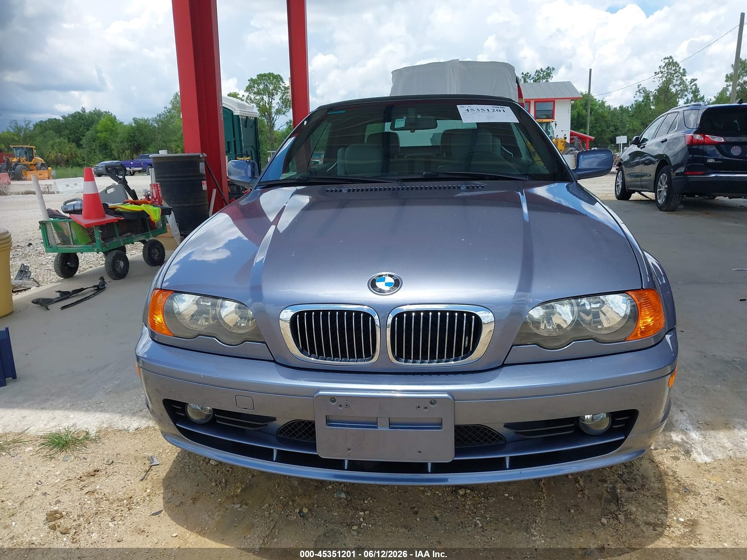 2002 Bmw 325 Ci Blue vin: WBABS334X2PG88117