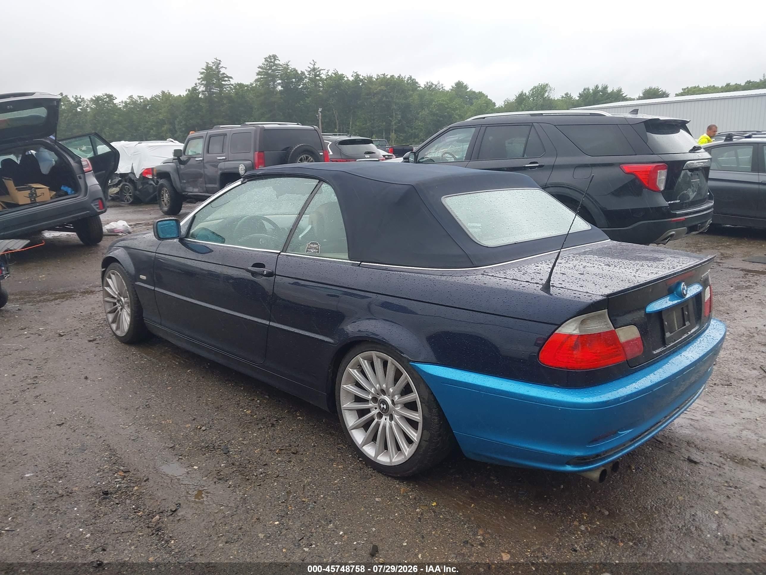 2001 Bmw 330ci Синий vin: WBABS53401EV87400