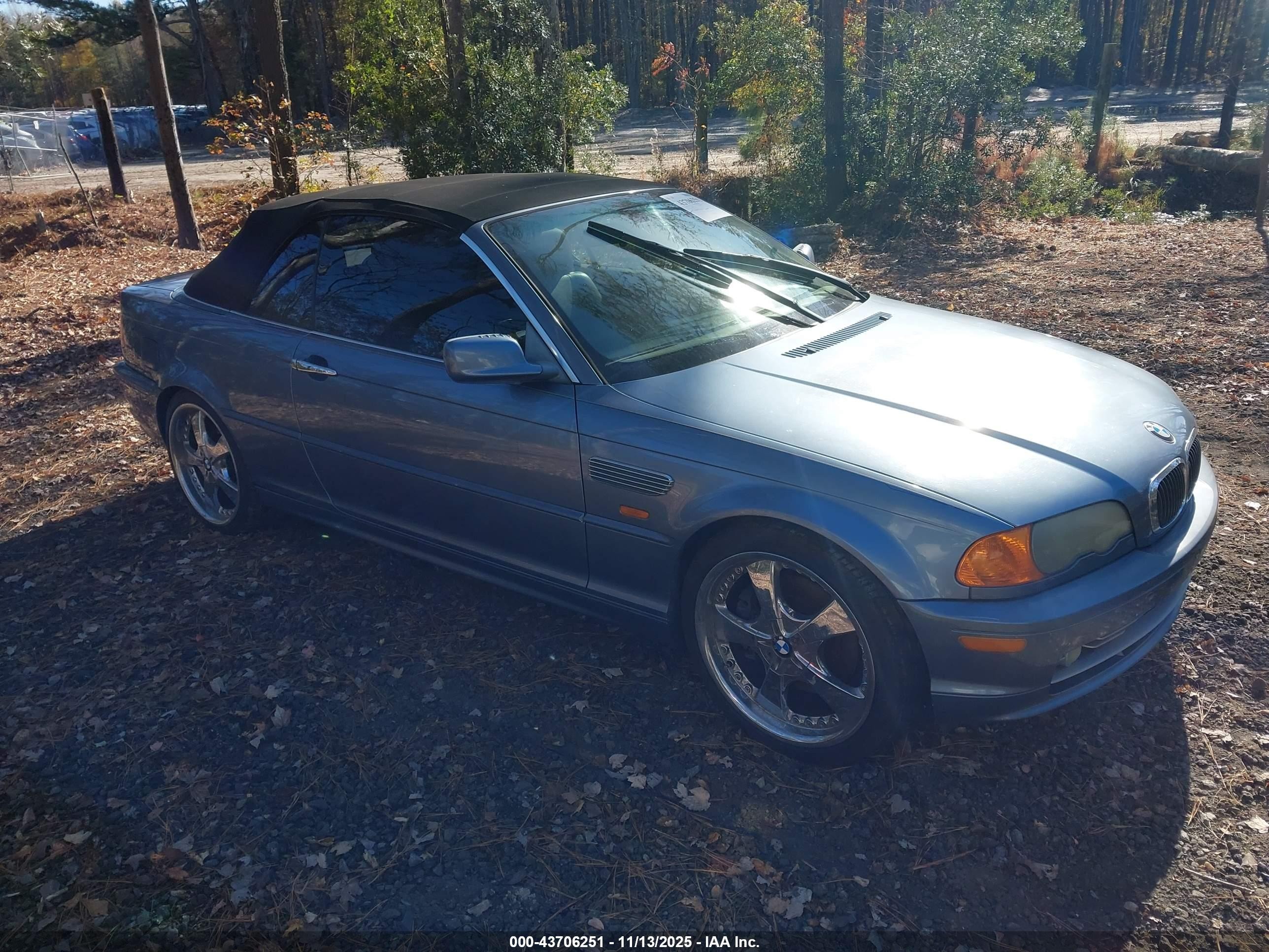 2002 Bmw 330ci   Light Blue vin: WBABS53402JU95681