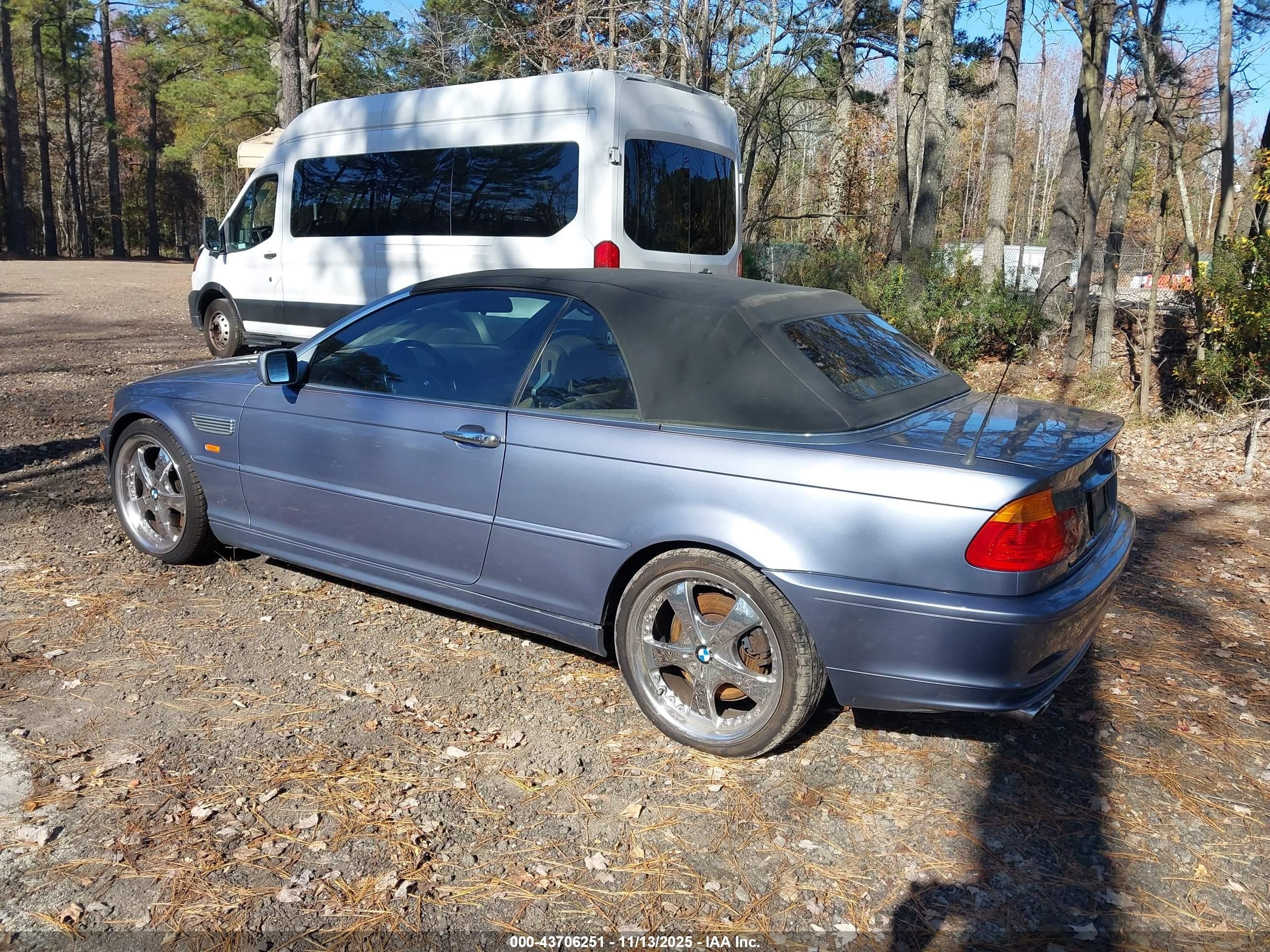 2002 Bmw 330ci   Light Blue vin: WBABS53402JU95681
