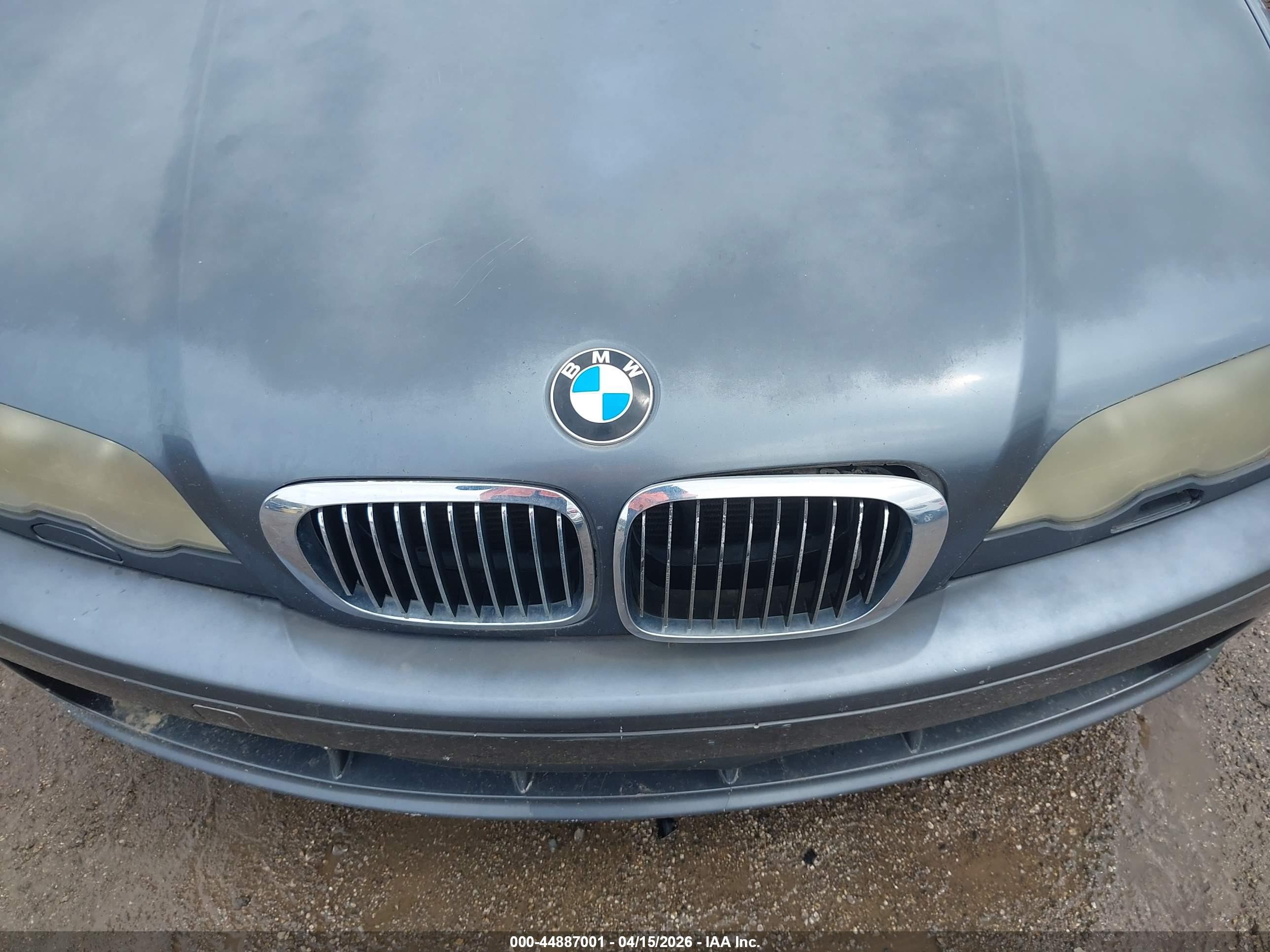 2001 Bmw 330ci   Gray vin: WBABS53431EV86063