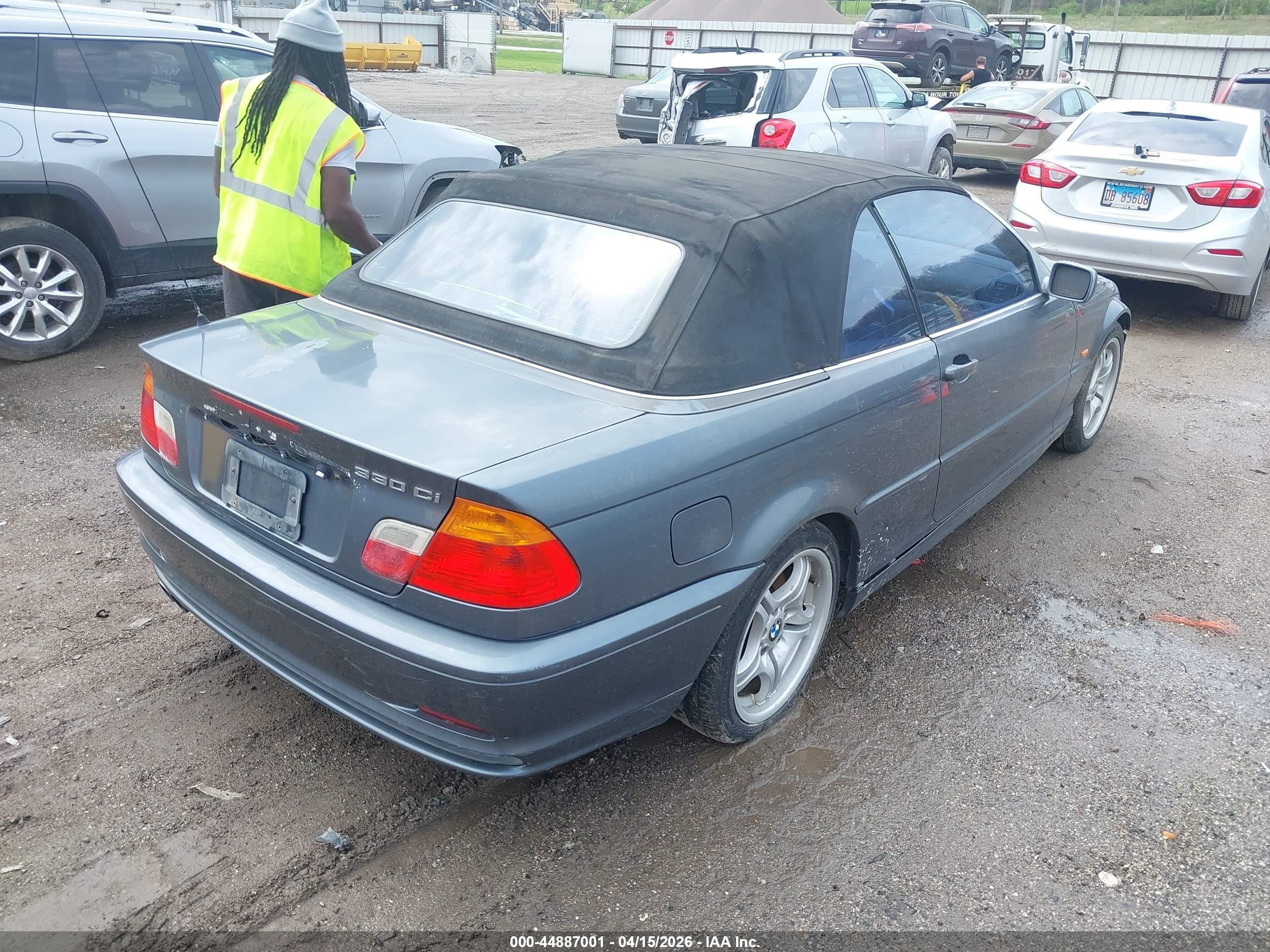 2001 Bmw 330ci   Gray vin: WBABS53431EV86063