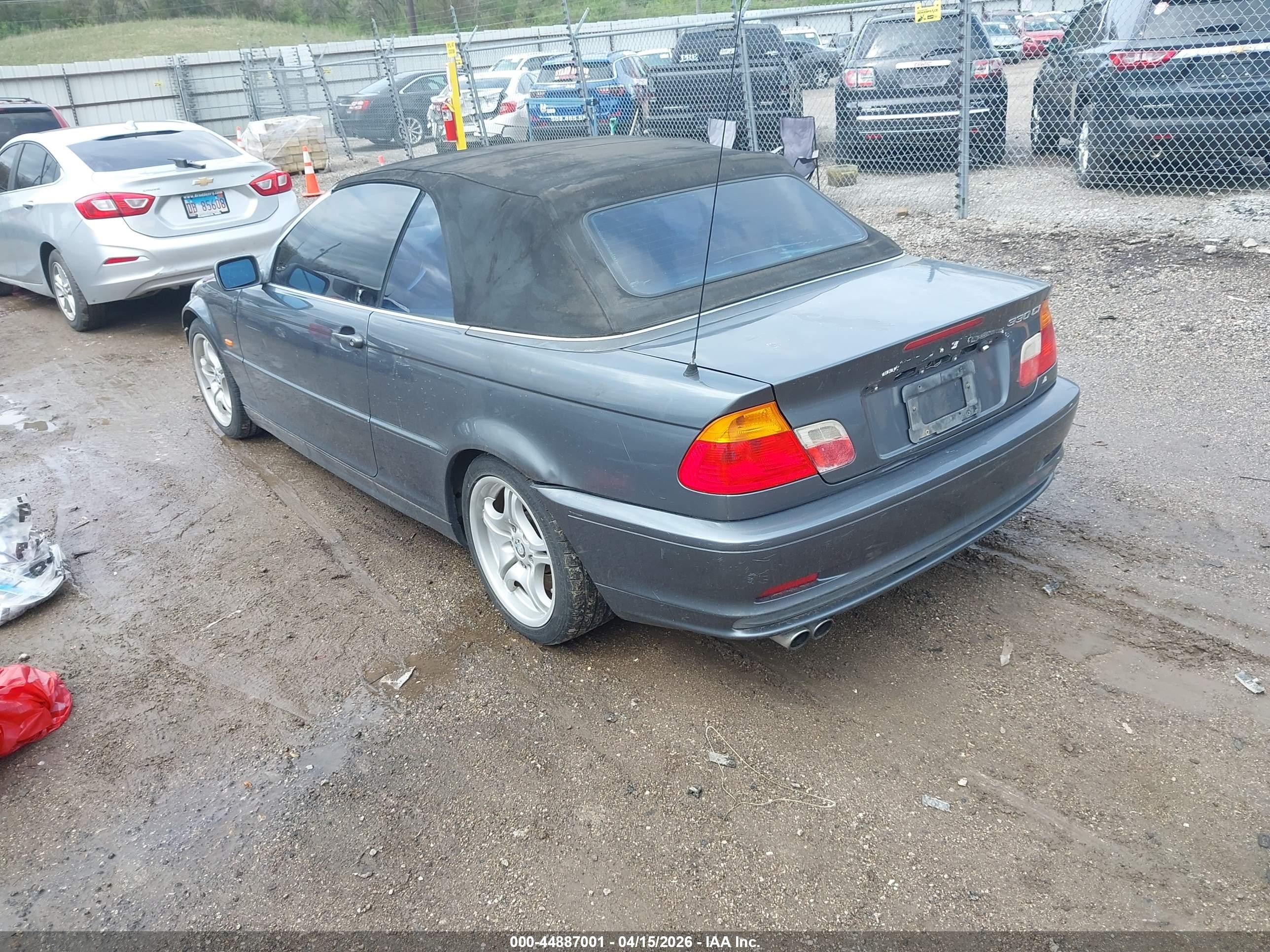 2001 Bmw 330ci   Gray vin: WBABS53431EV86063