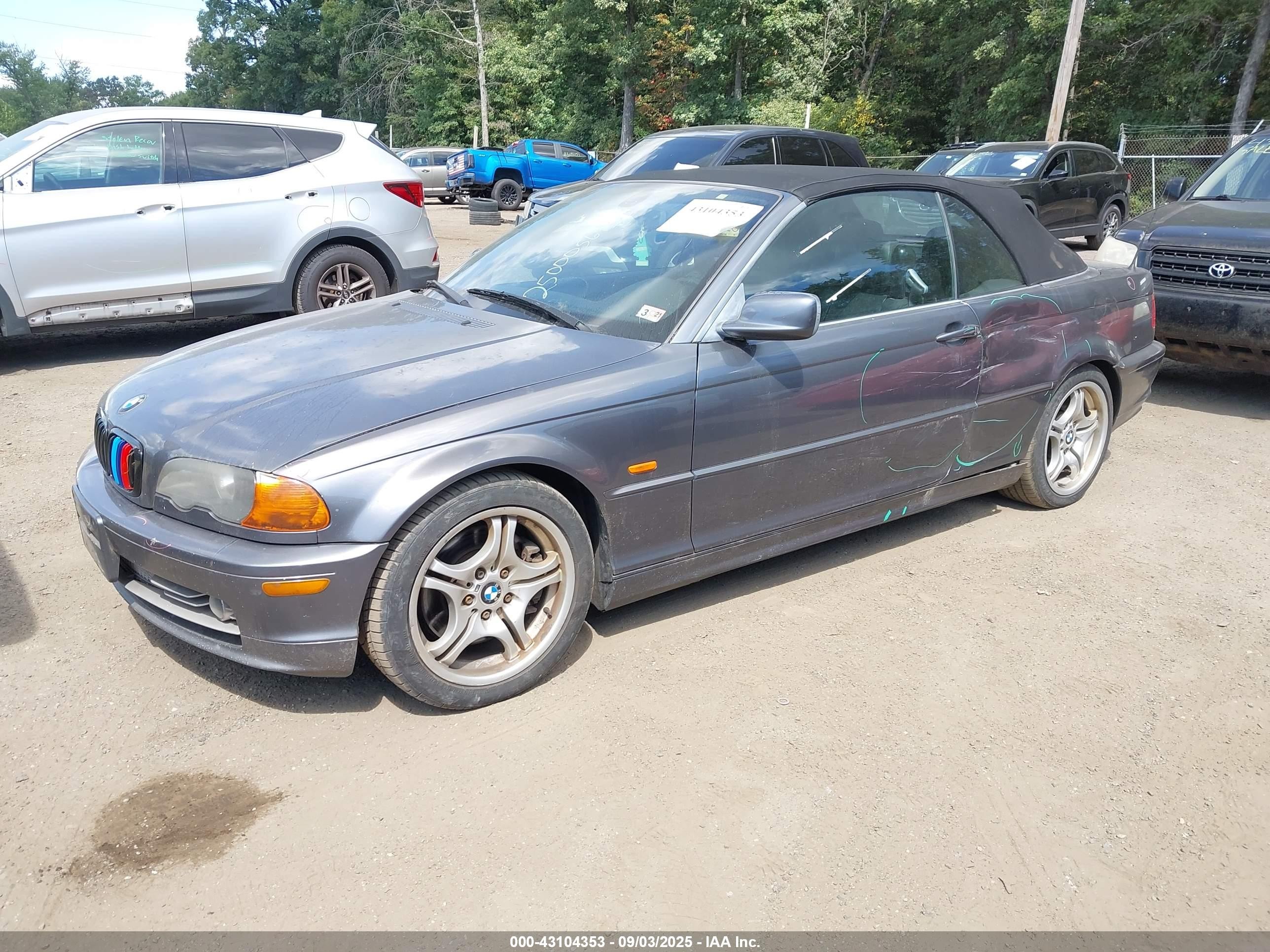 2001 Bmw 330ci   Gray vin: WBABS53431JU81062