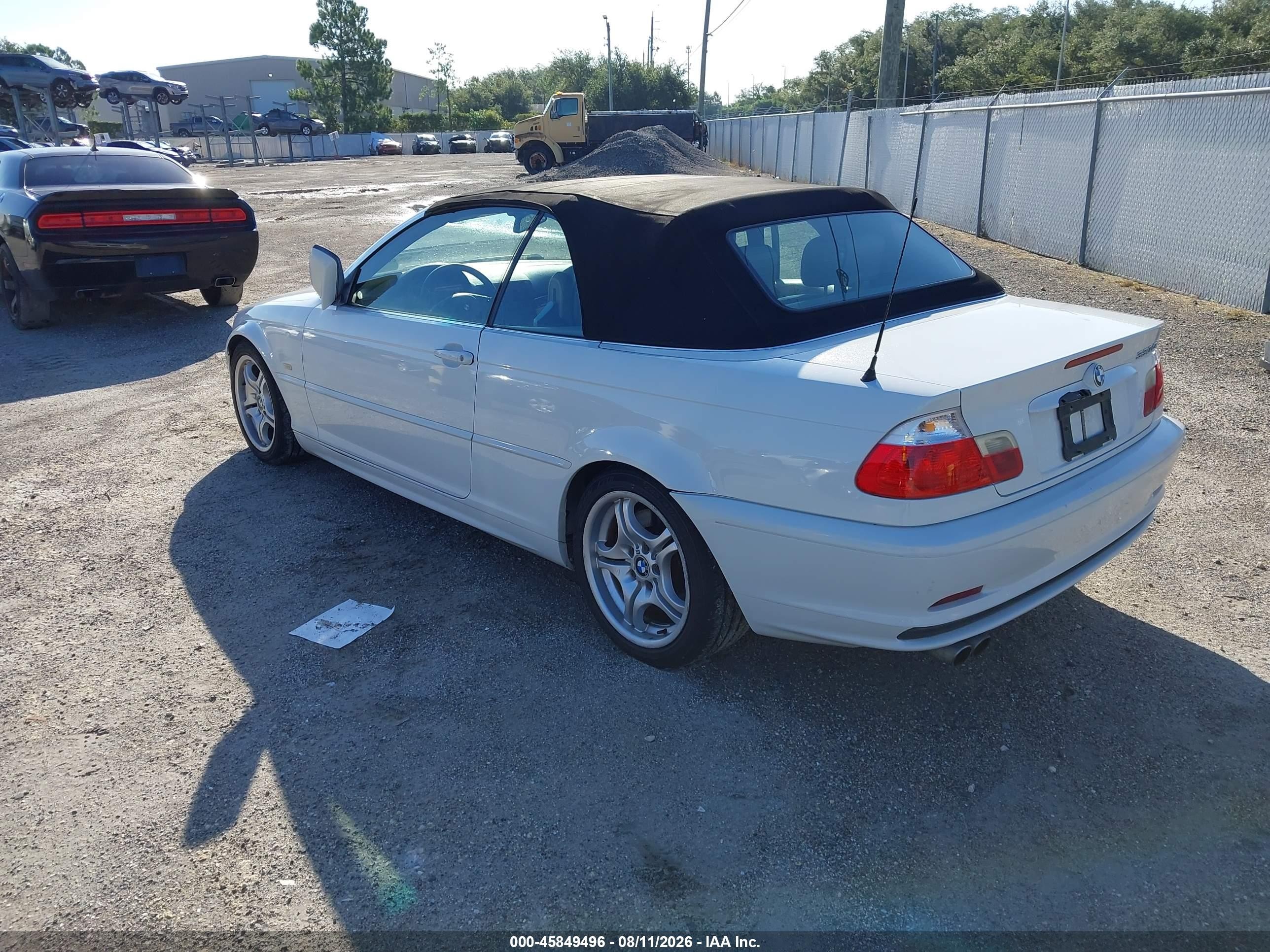 2002 Bmw 330ci   White vin: WBABS53432JU93097