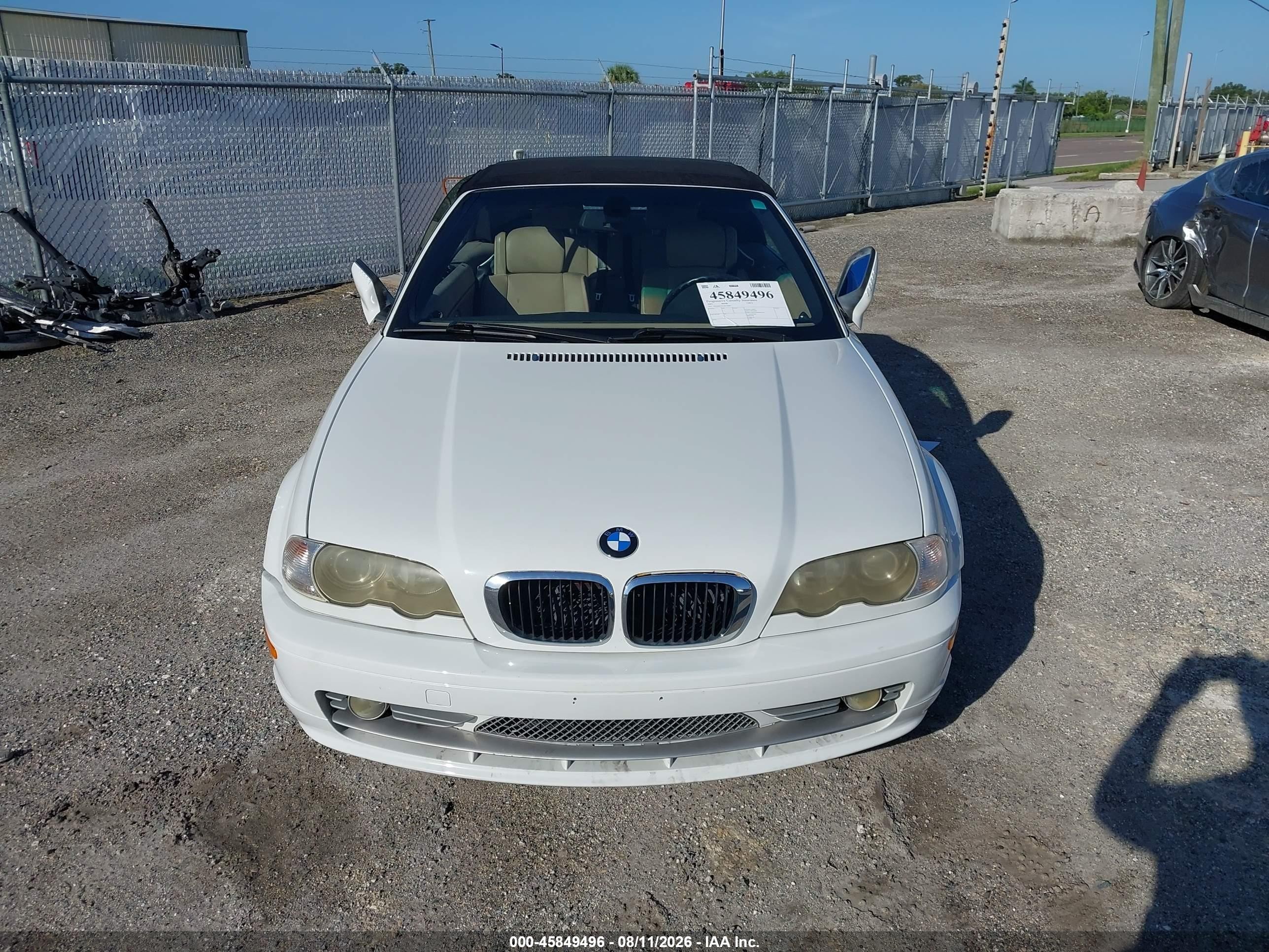 2002 Bmw 330ci   White vin: WBABS53432JU93097