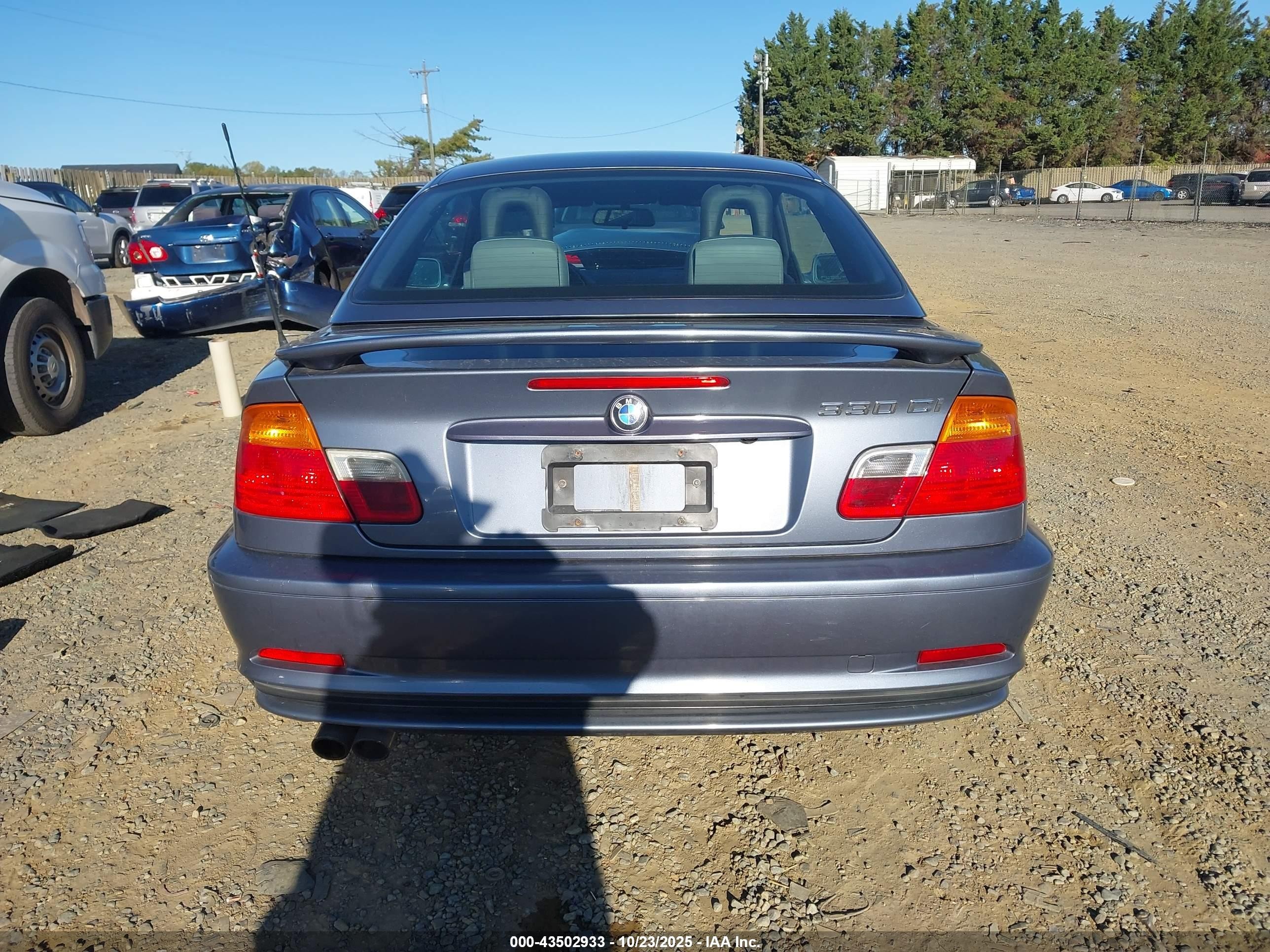 2001 Bmw 330ci   Blue vin: WBABS53461EV86297