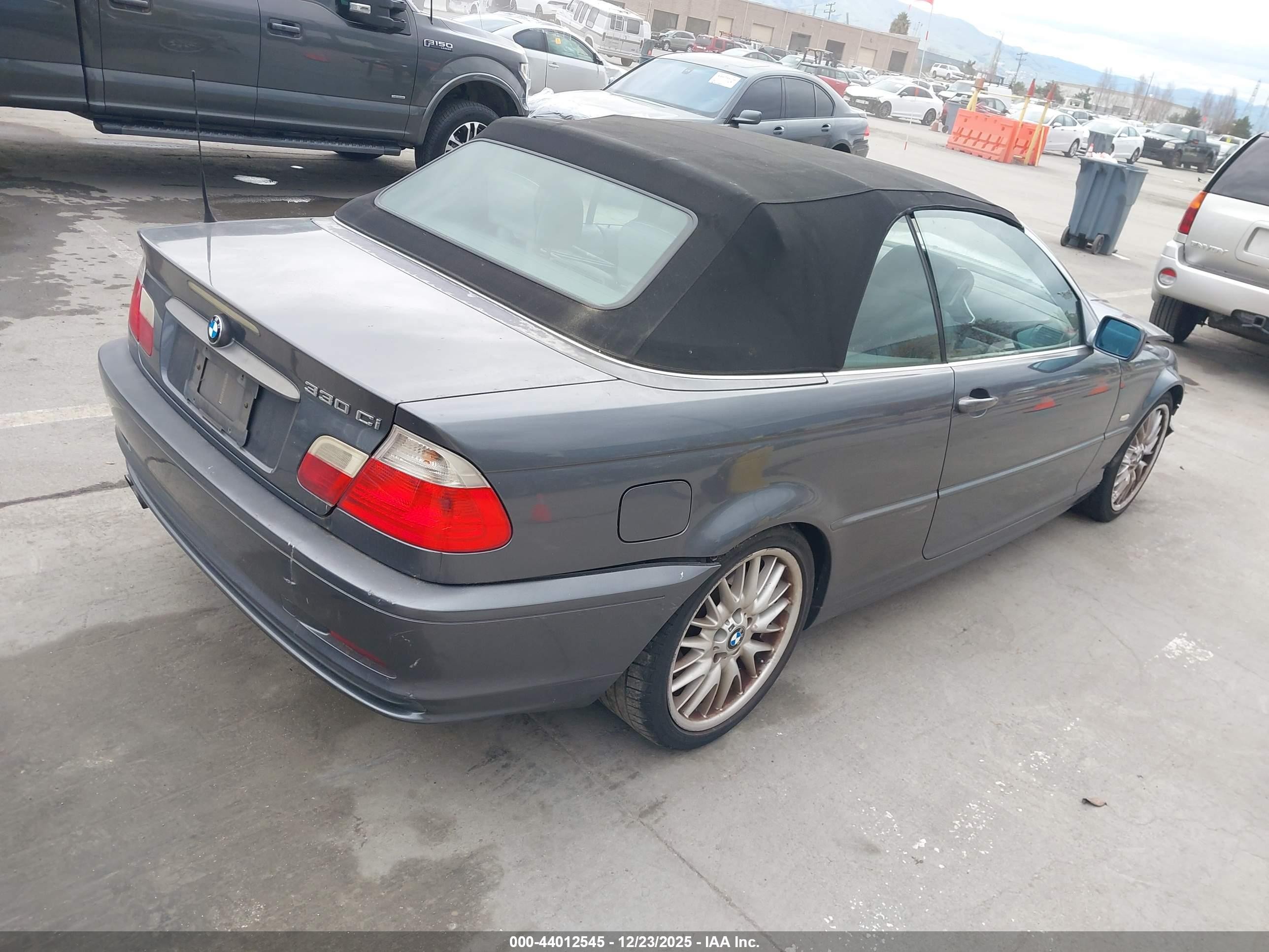 2002 Bmw 330ci   Gray vin: WBABS53482EV89770
