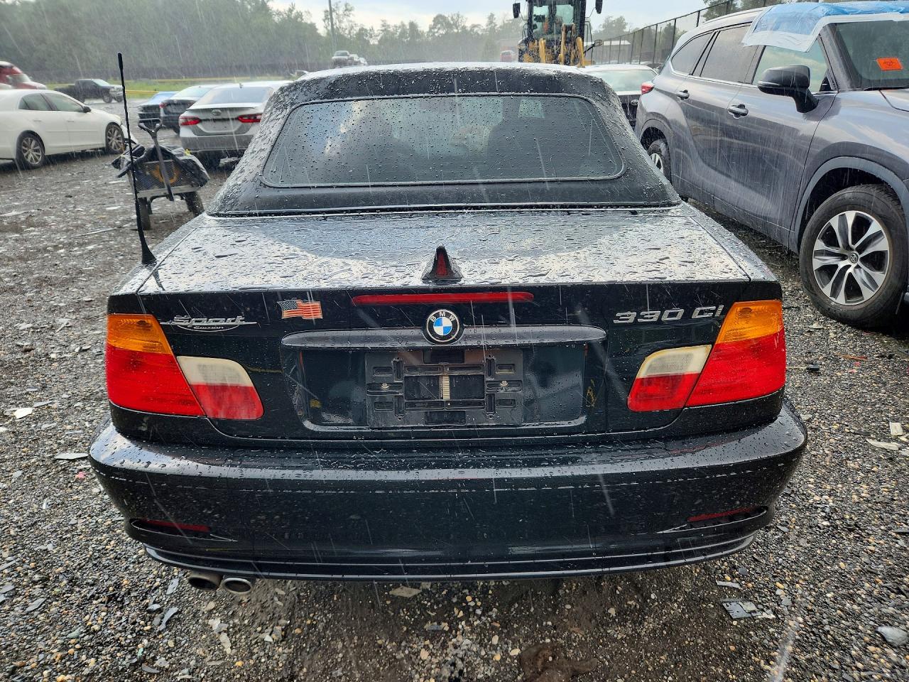 2002 Bmw 330 Ci Black vin: WBABS53482JU89966