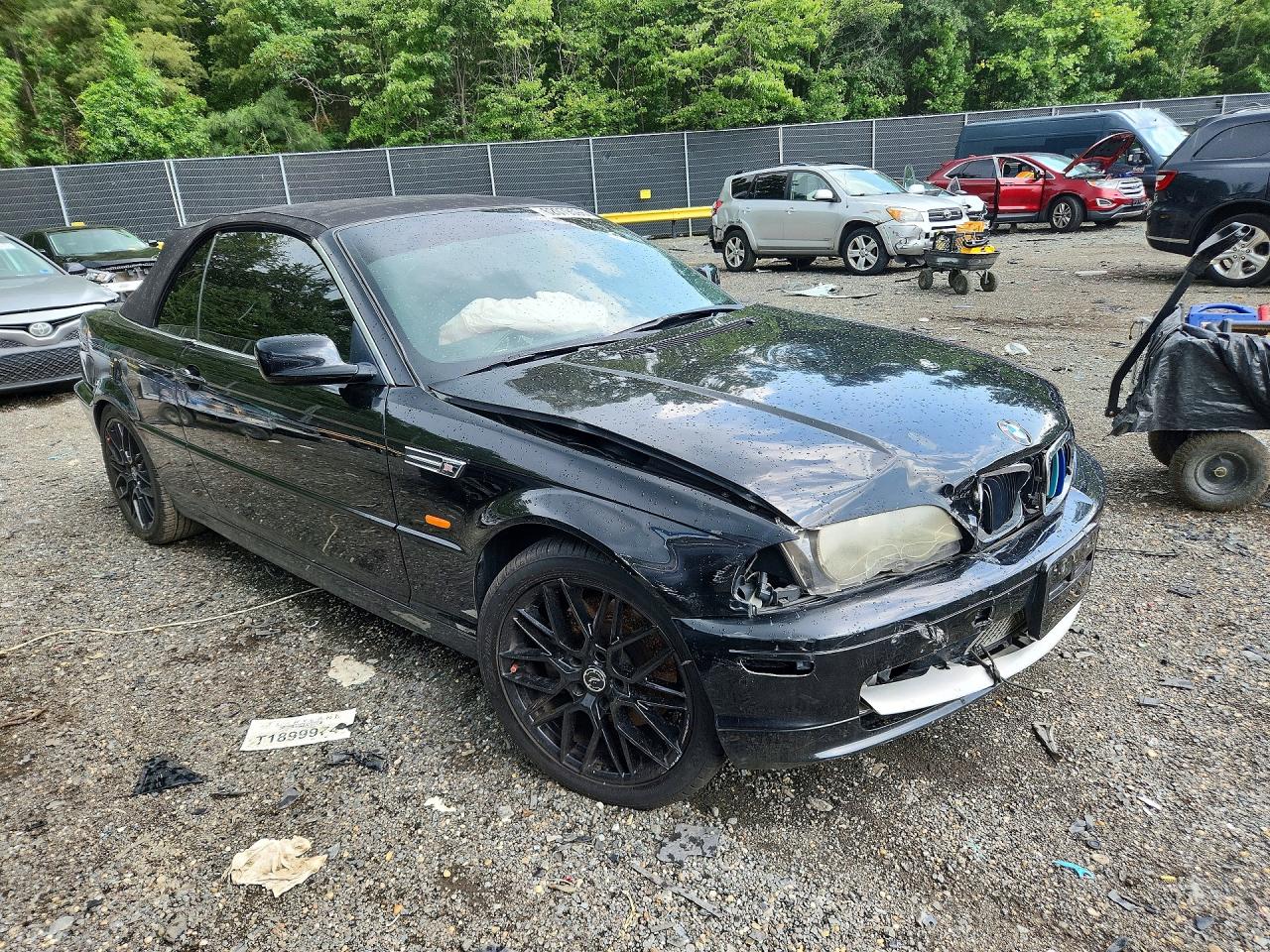 2002 Bmw 330 Ci Black vin: WBABS53482JU89966