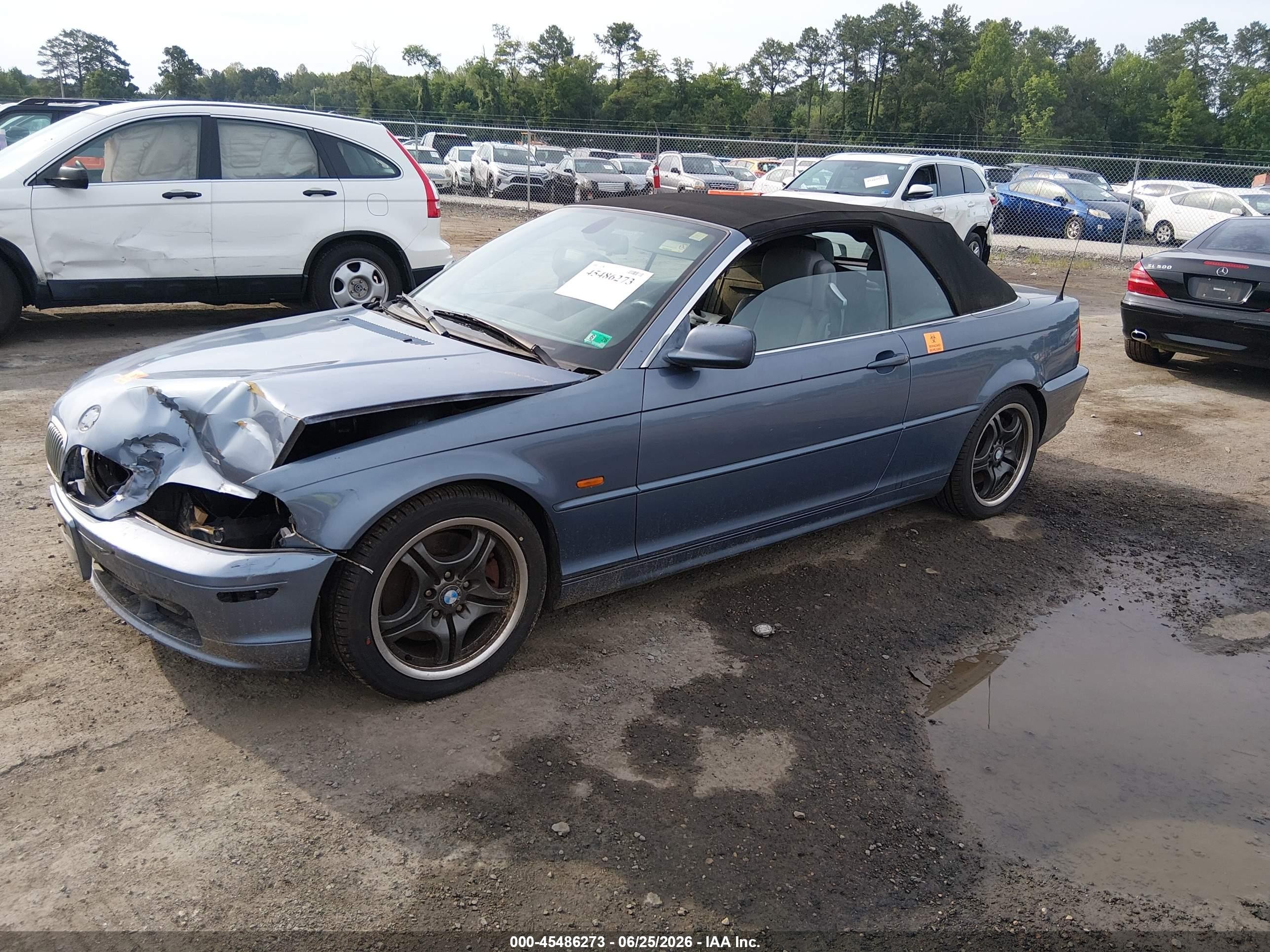 2001 Bmw 330ci   Gray vin: WBABS53491JU83818