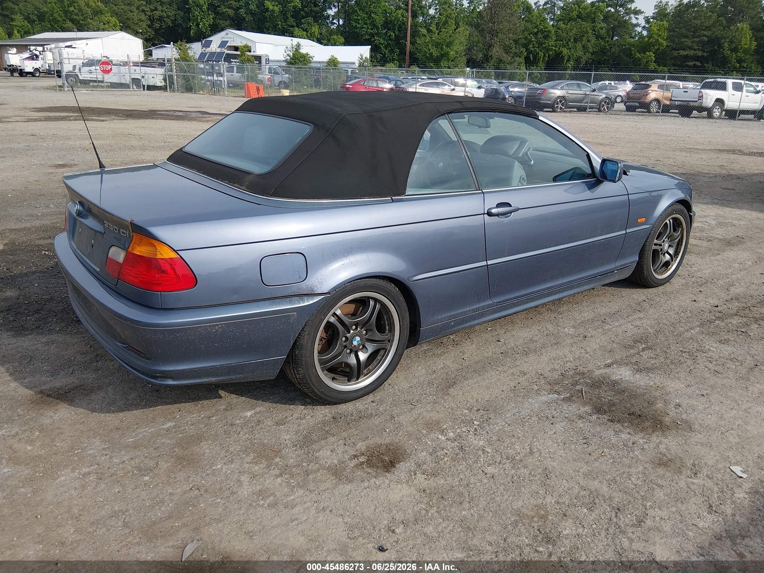2001 Bmw 330ci   Gray vin: WBABS53491JU83818
