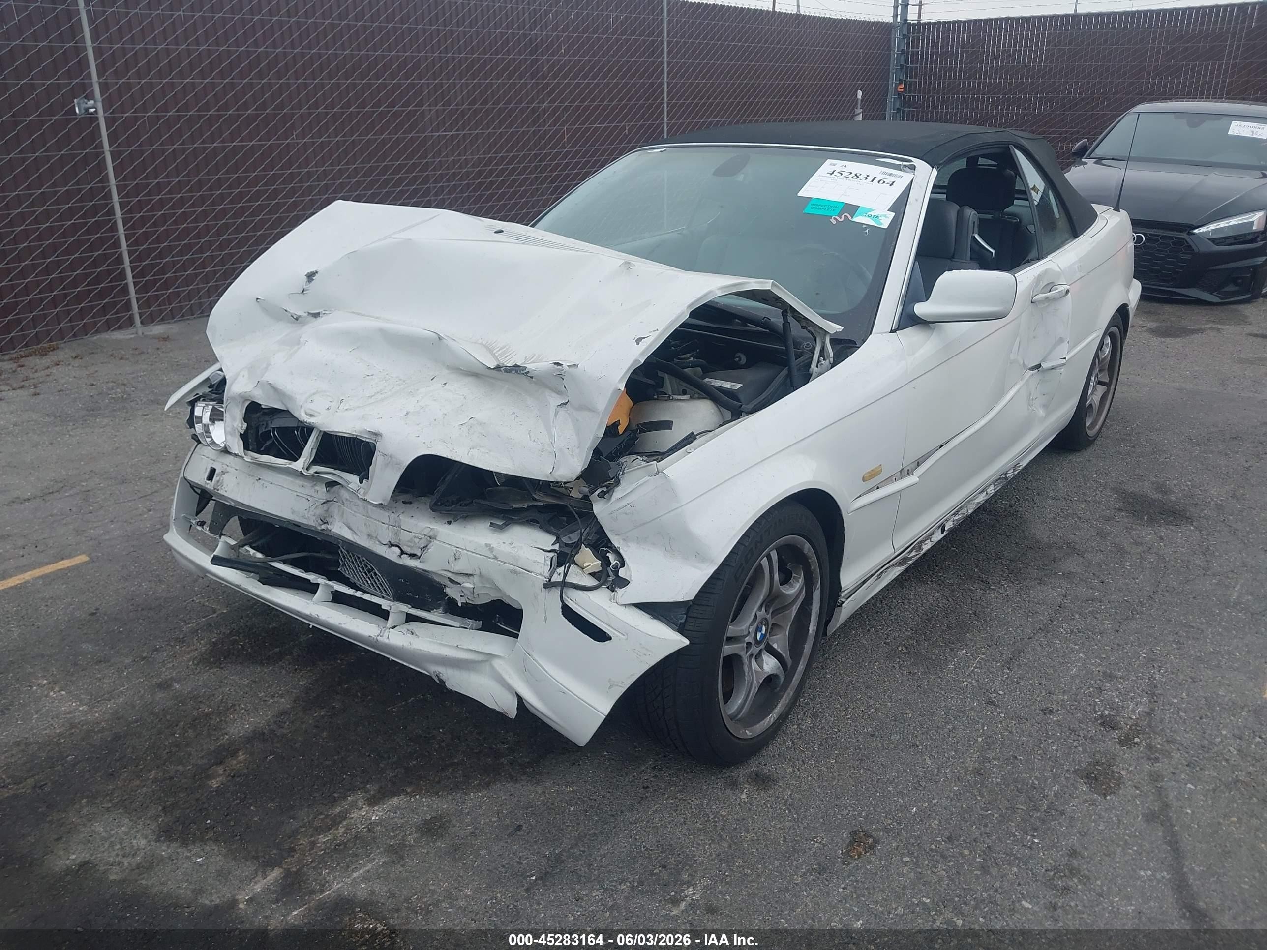 2002 Bmw 330ci   White vin: WBABS53492JU89734