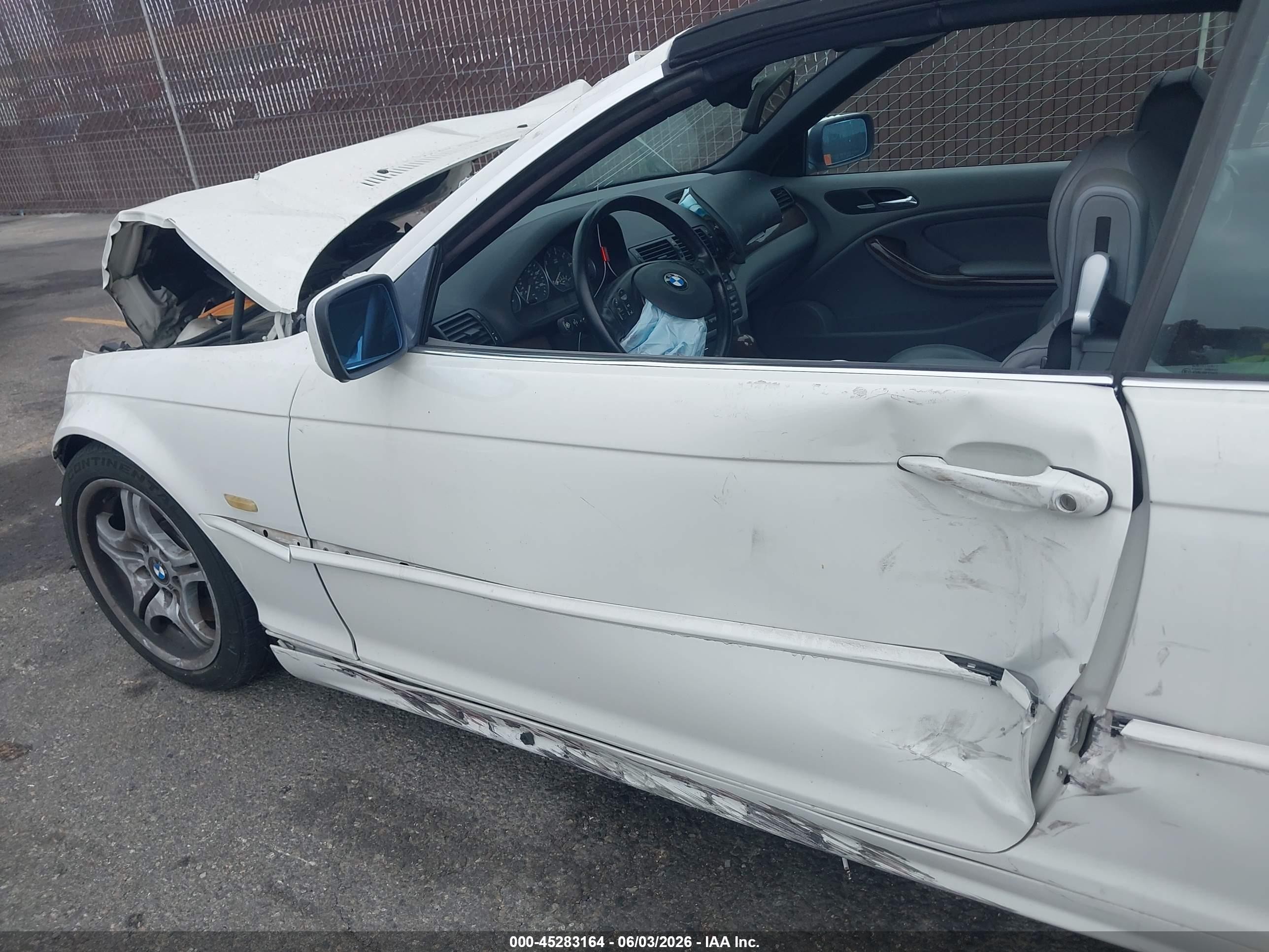 2002 Bmw 330ci   White vin: WBABS53492JU89734