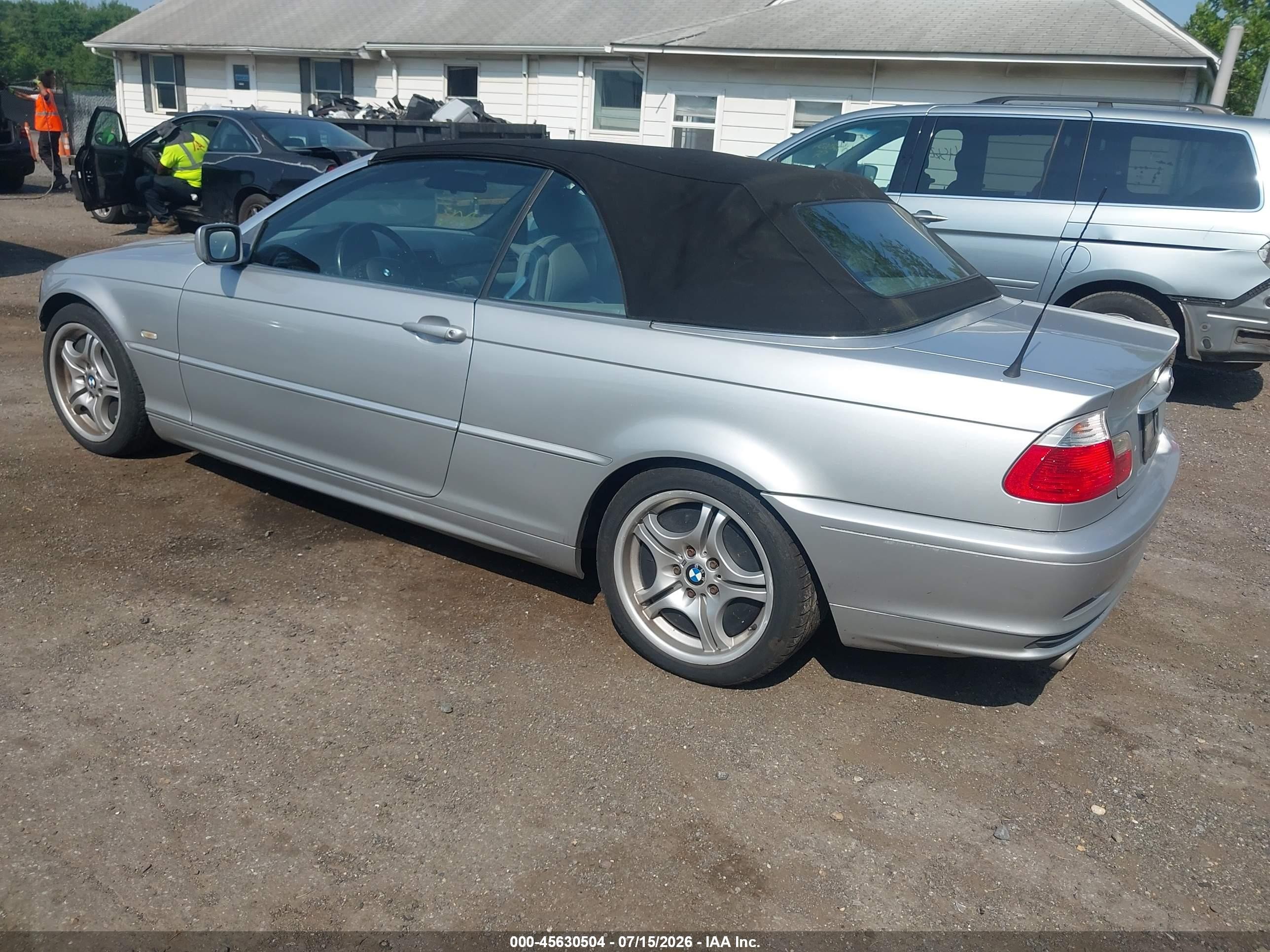 2002 Bmw 3 Series 330ci Silver vin: WBABS534X2JU91833