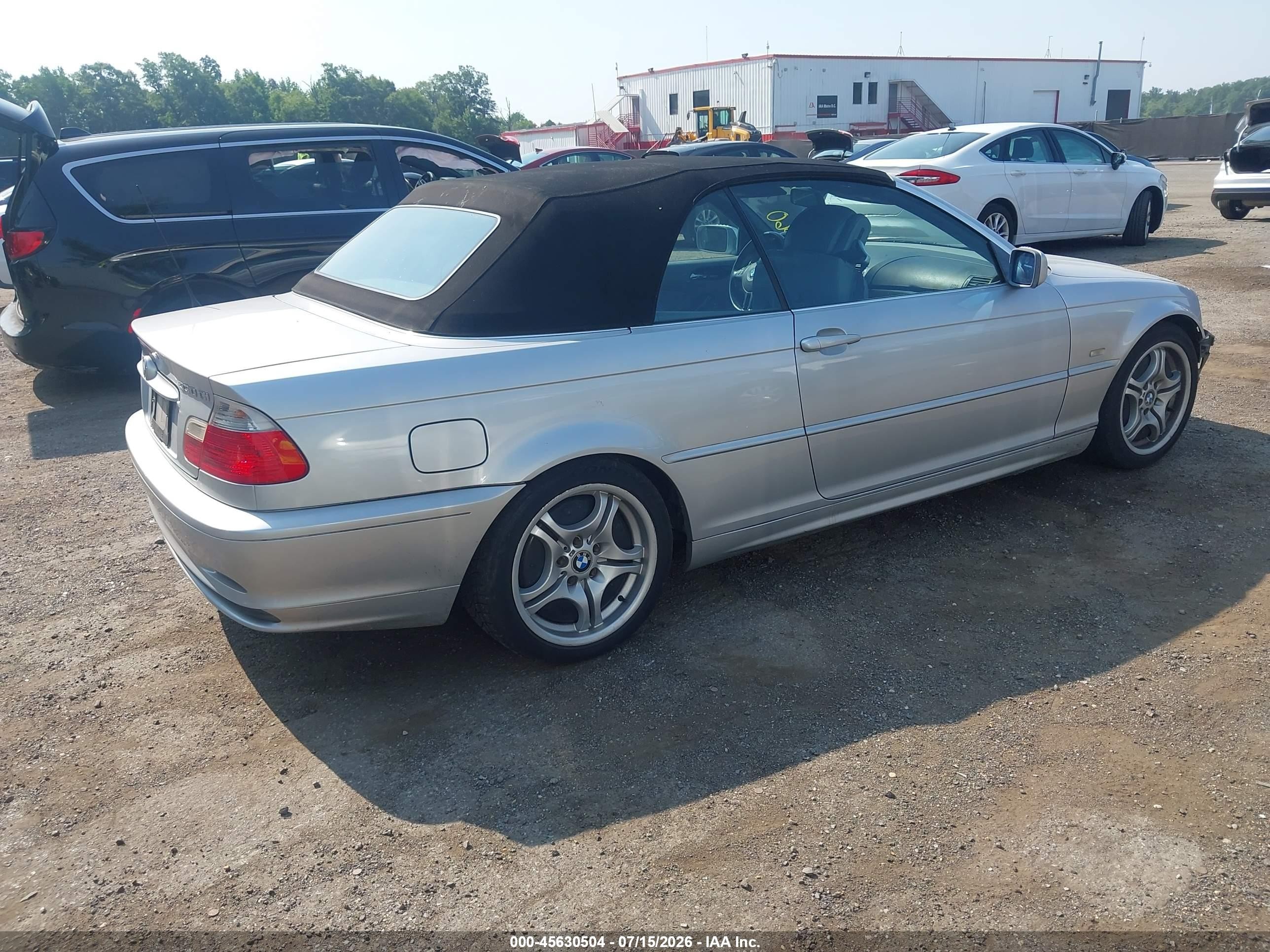 2002 Bmw 3 Series 330ci Silver vin: WBABS534X2JU91833