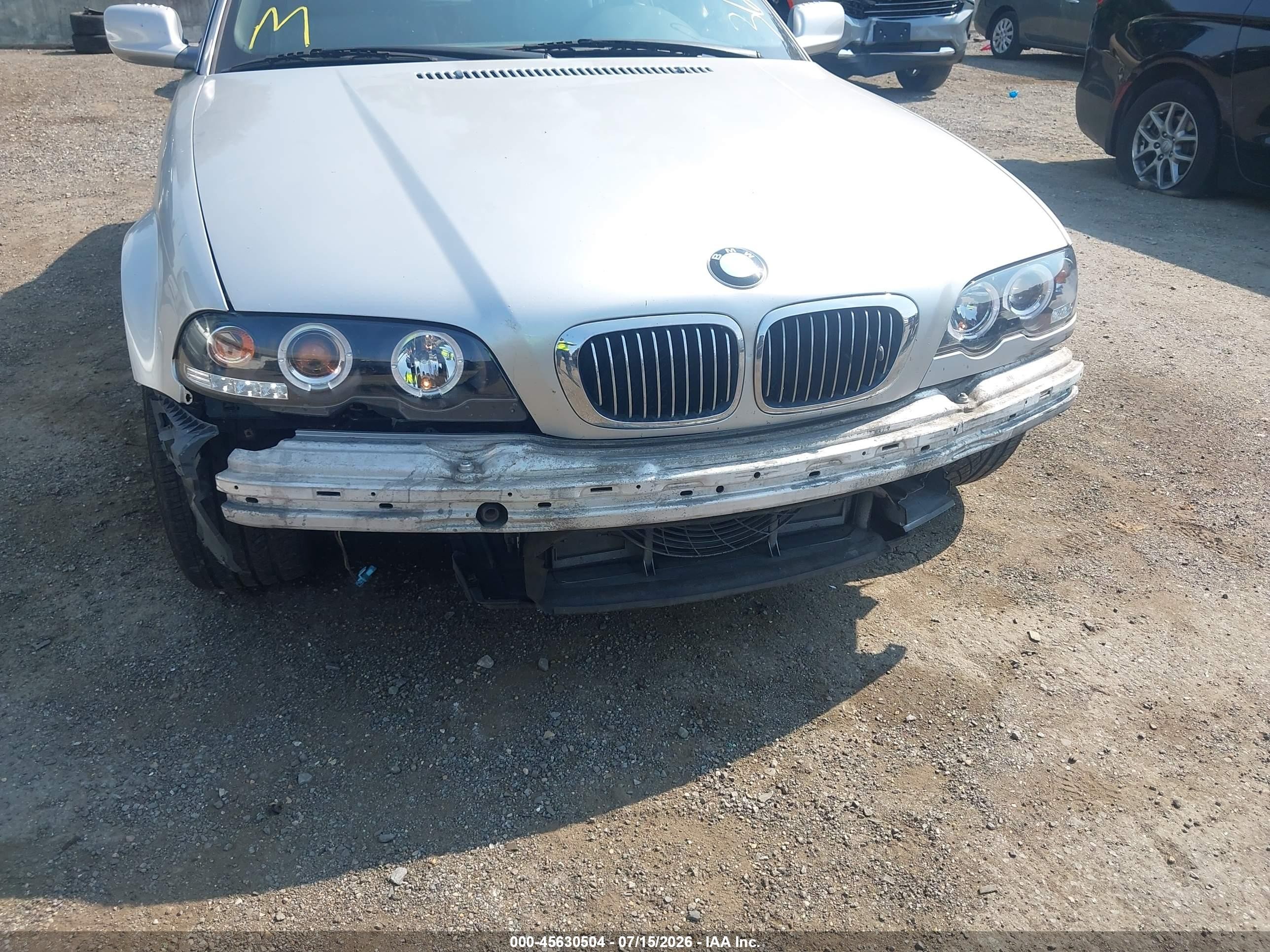 2002 Bmw 3 Series 330ci Silver vin: WBABS534X2JU91833