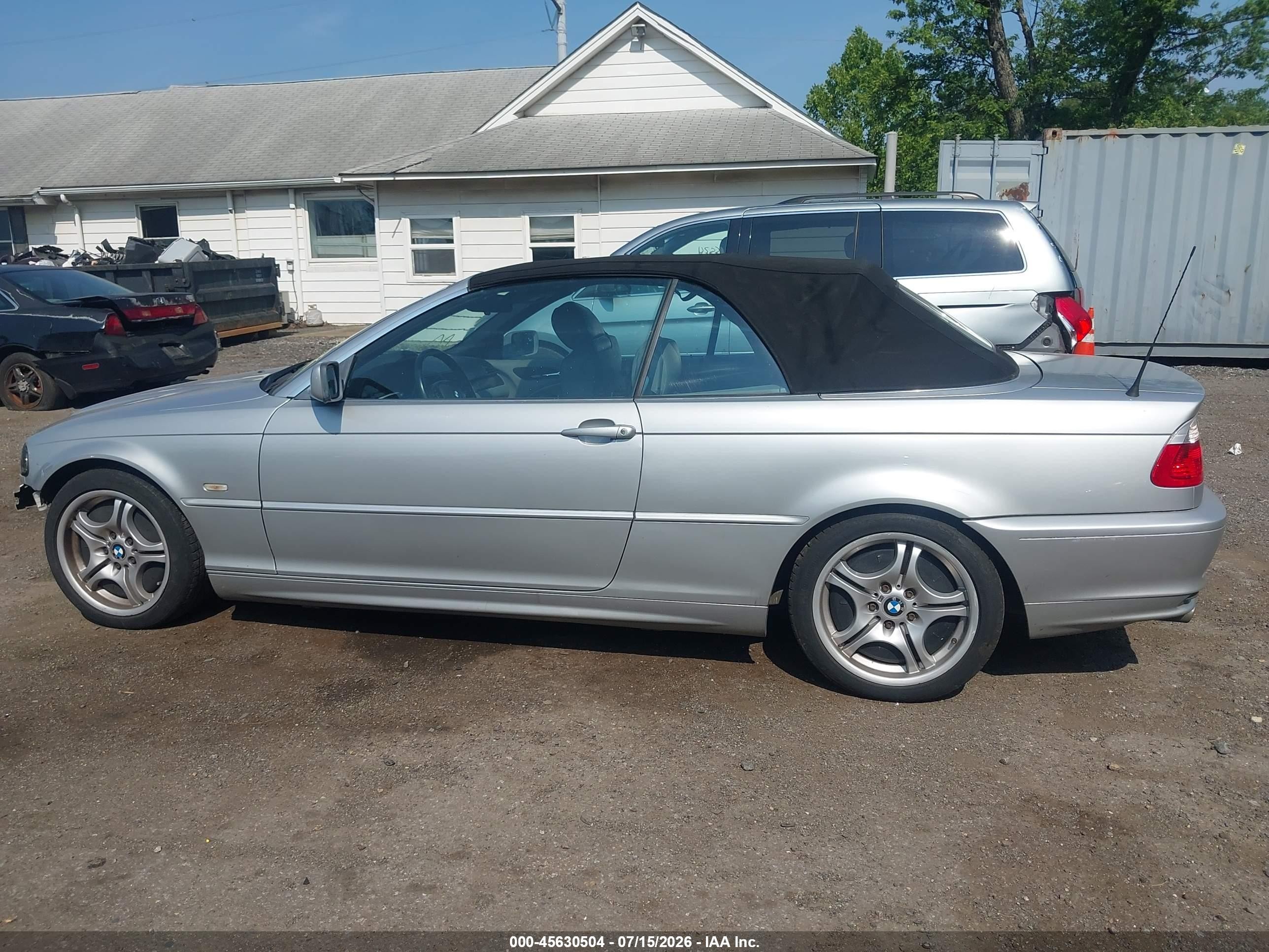 2002 Bmw 3 Series 330ci Silver vin: WBABS534X2JU91833
