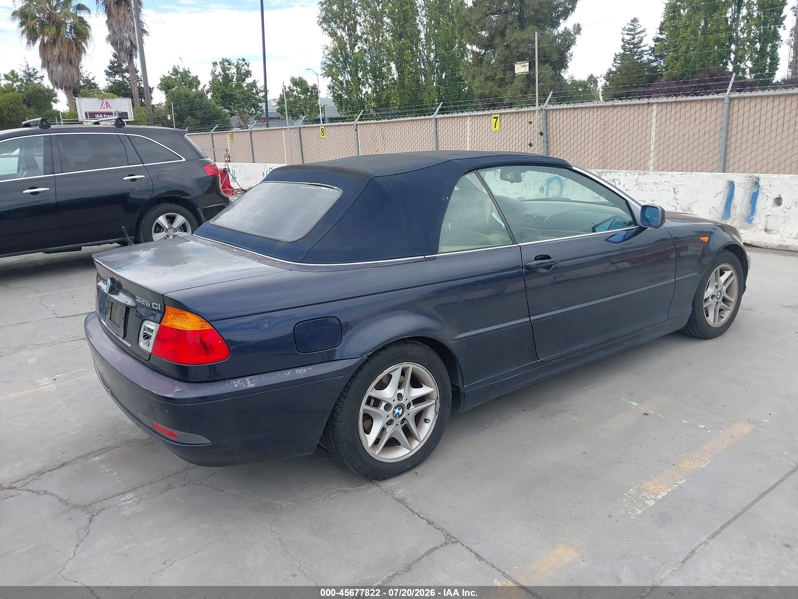 2004 Bmw 325ci   Black vin: WBABW33404PL30321
