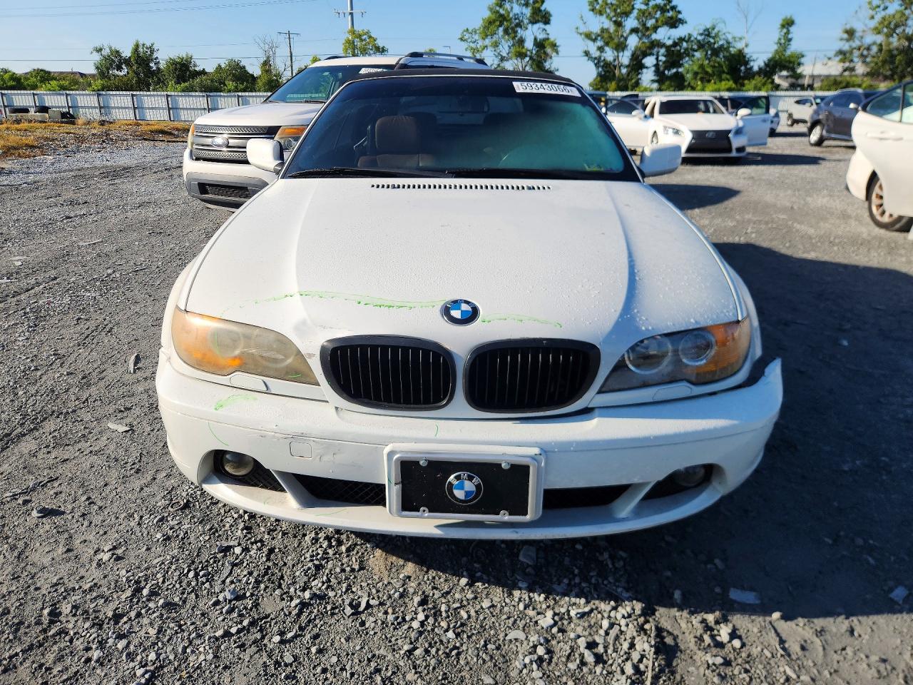 2004 Bmw 325 Ci White vin: WBABW33404PL30836