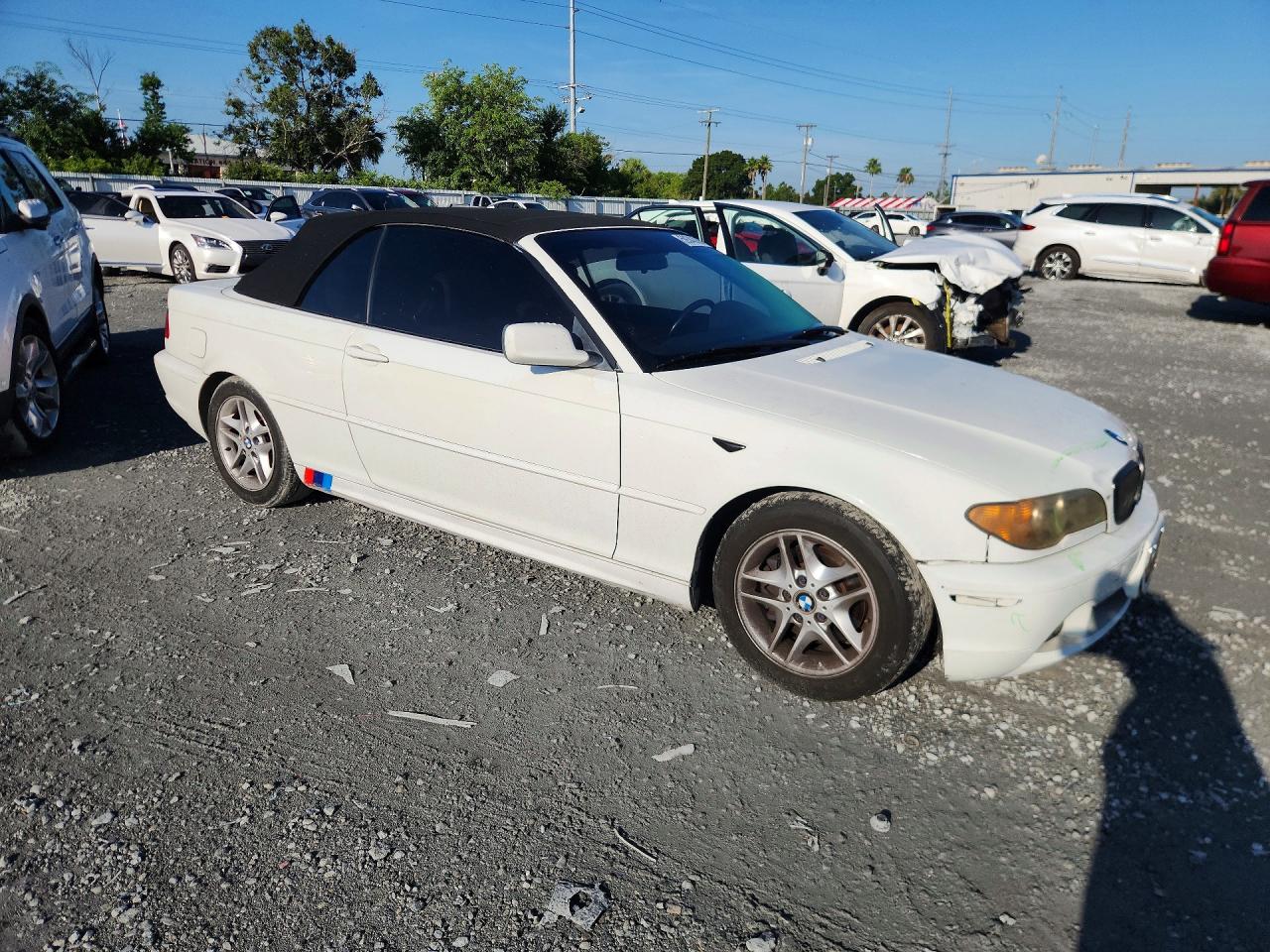2004 Bmw 325 Ci White vin: WBABW33404PL30836