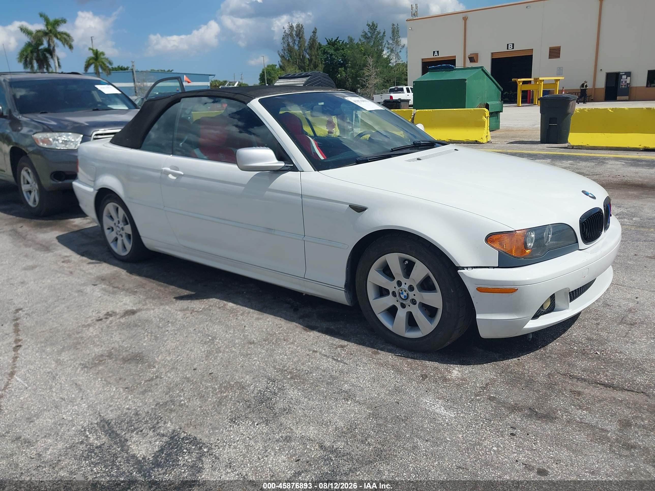 2005 Bmw 325ci   White vin: WBABW33405PL37240