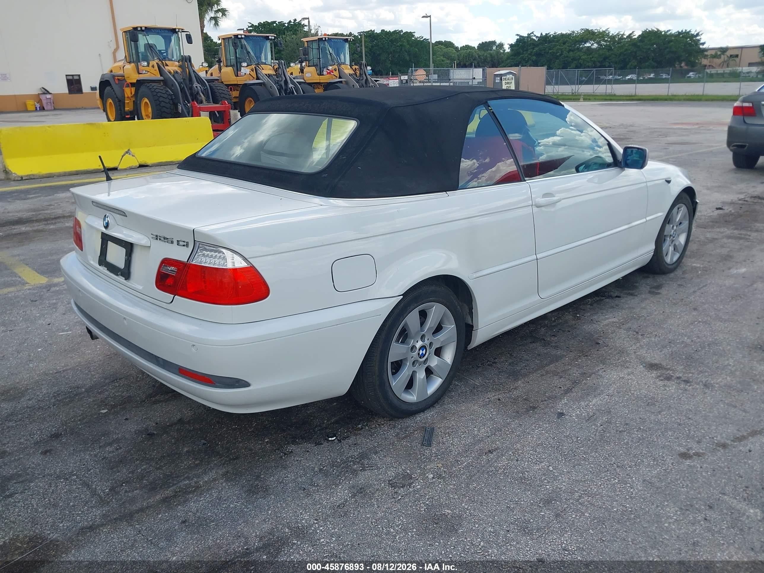 2005 Bmw 325ci   White vin: WBABW33405PL37240