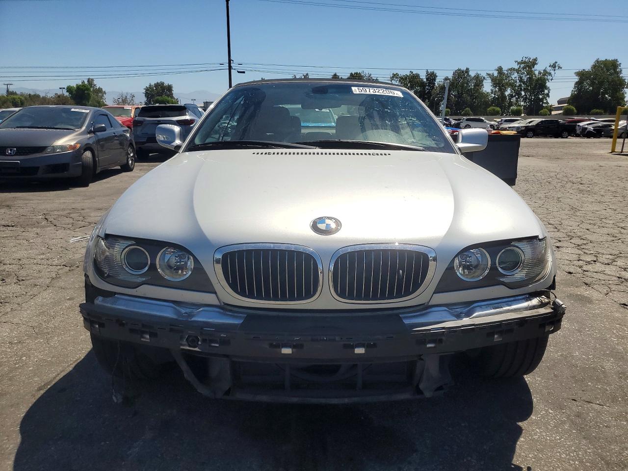 2004 Bmw 325 Ci Silver vin: WBABW33414PL30487