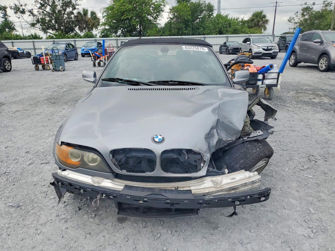 2004 Bmw 325 Ci Gray vin: WBABW33414PL31834