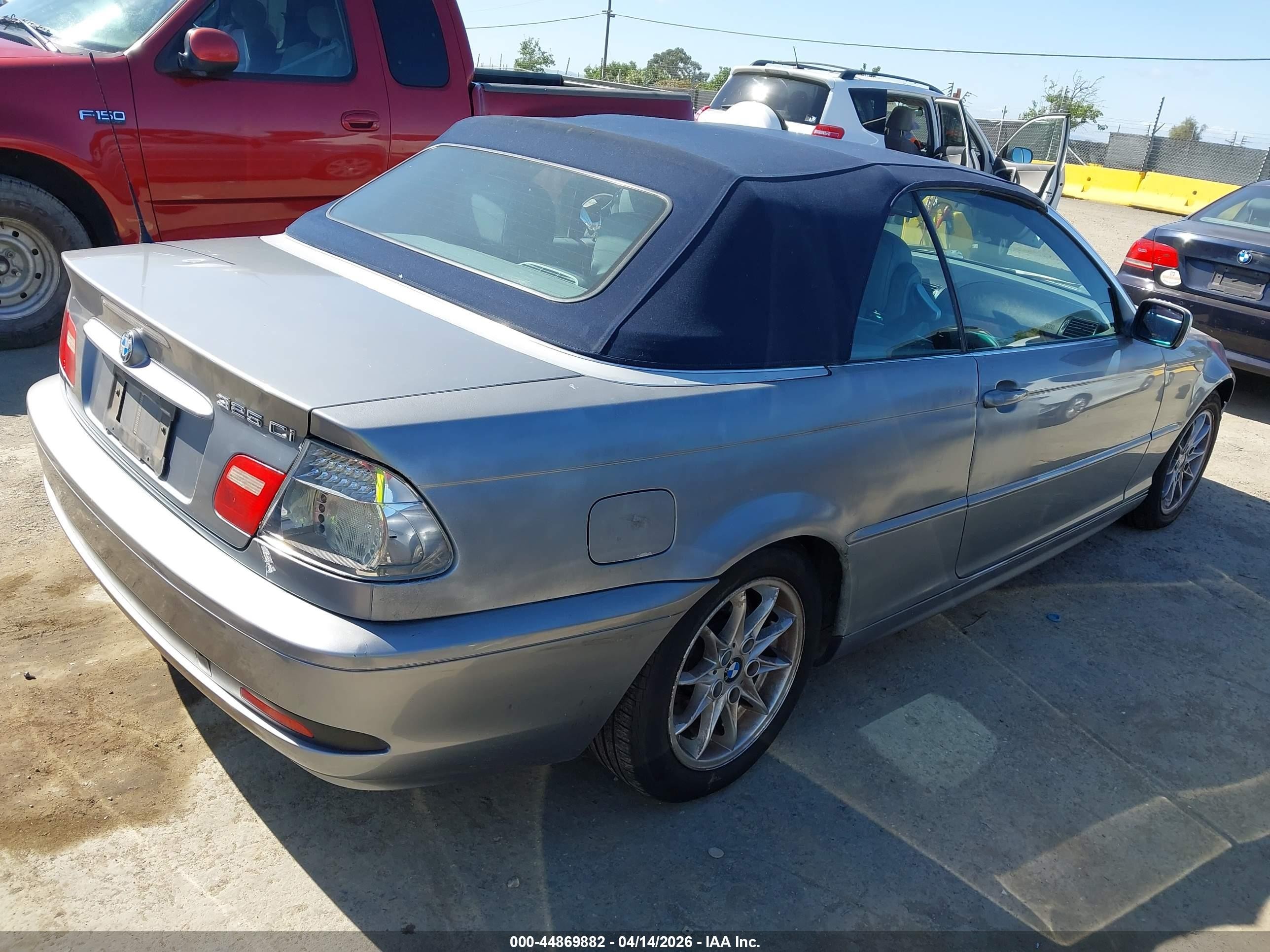 2004 Bmw 325ci   Gray vin: WBABW33414PL31865