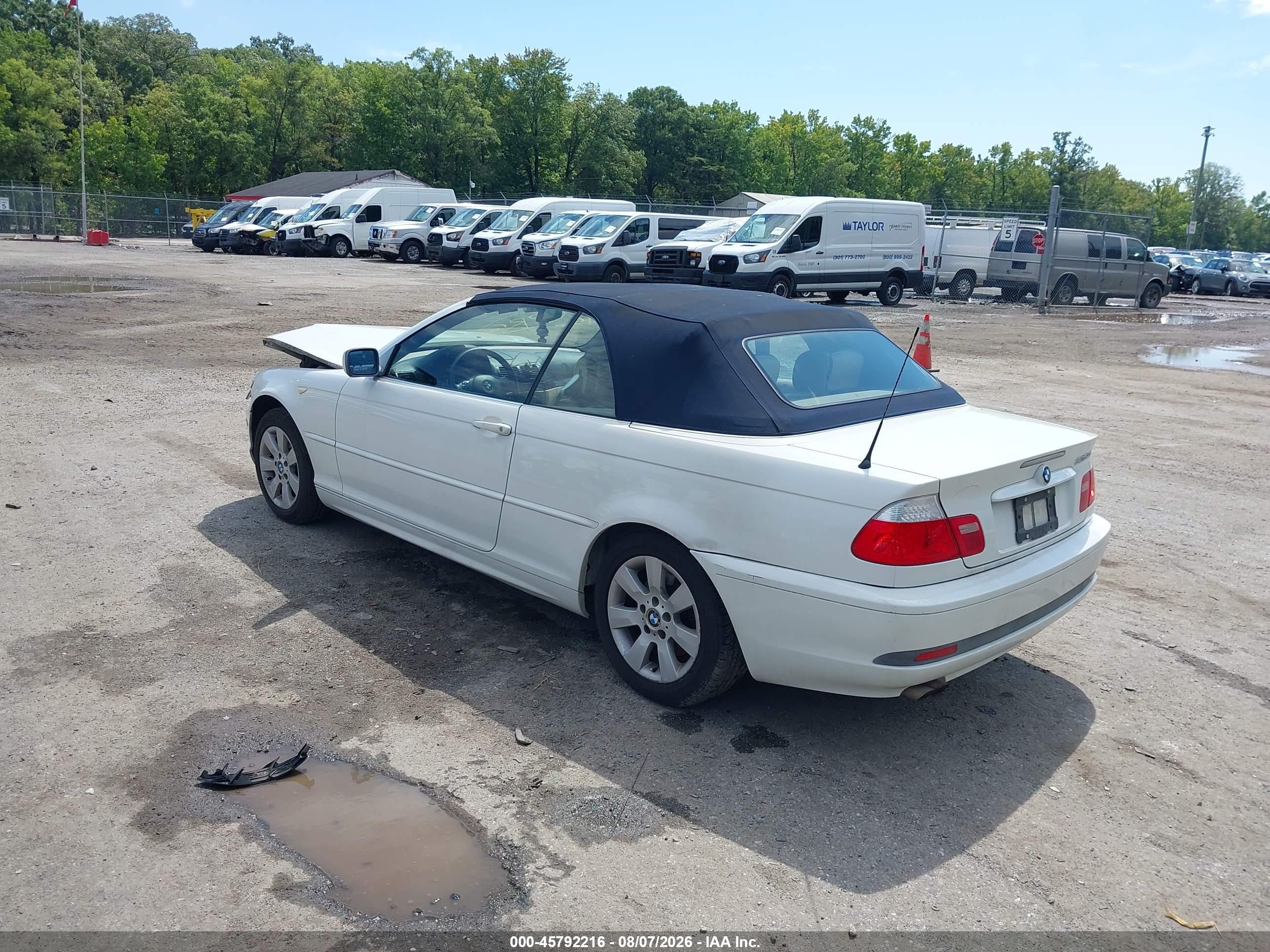 2006 Bmw 325ci   White vin: WBABW33416PX87626