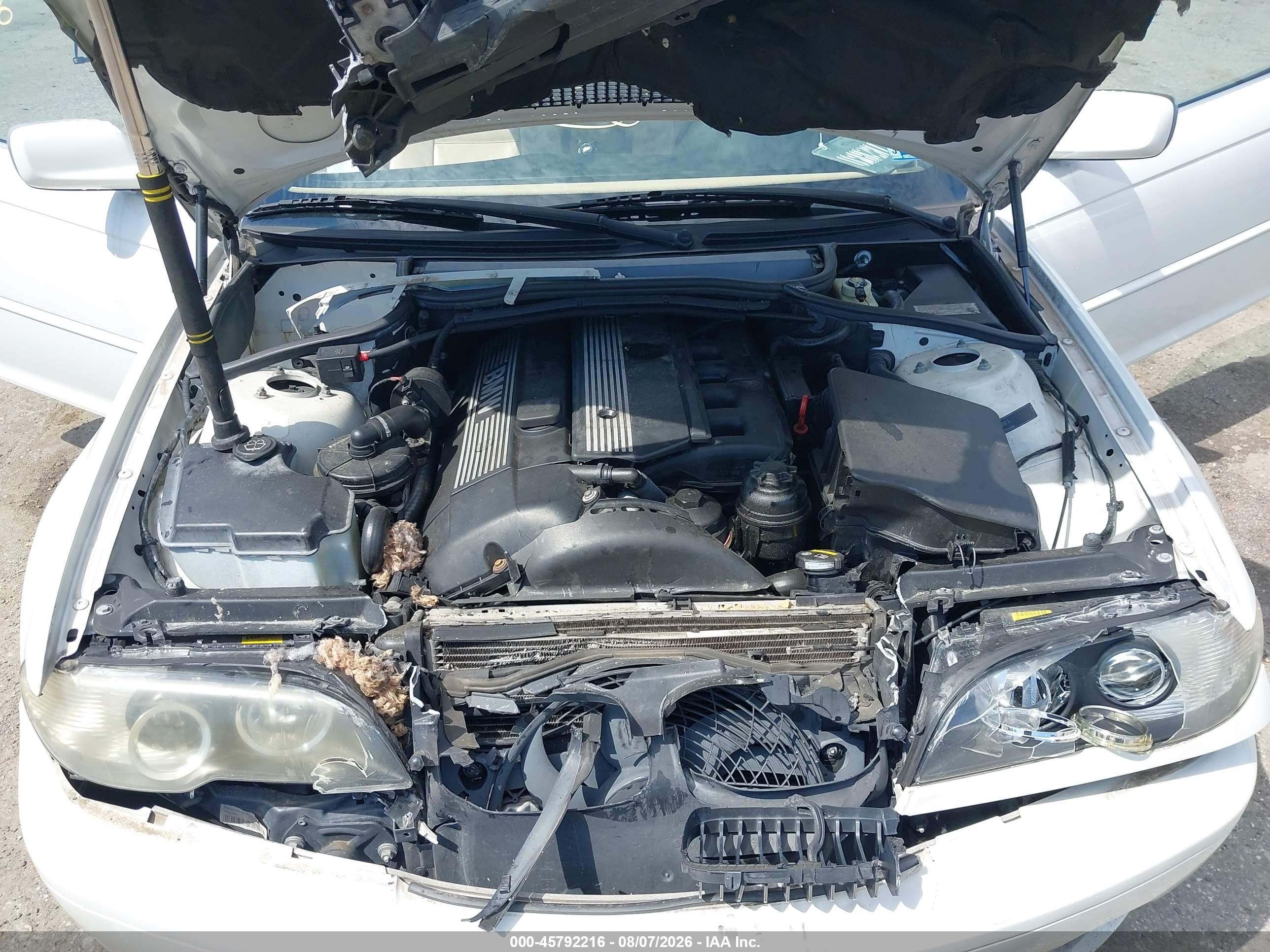 2006 Bmw 325ci   White vin: WBABW33416PX87626