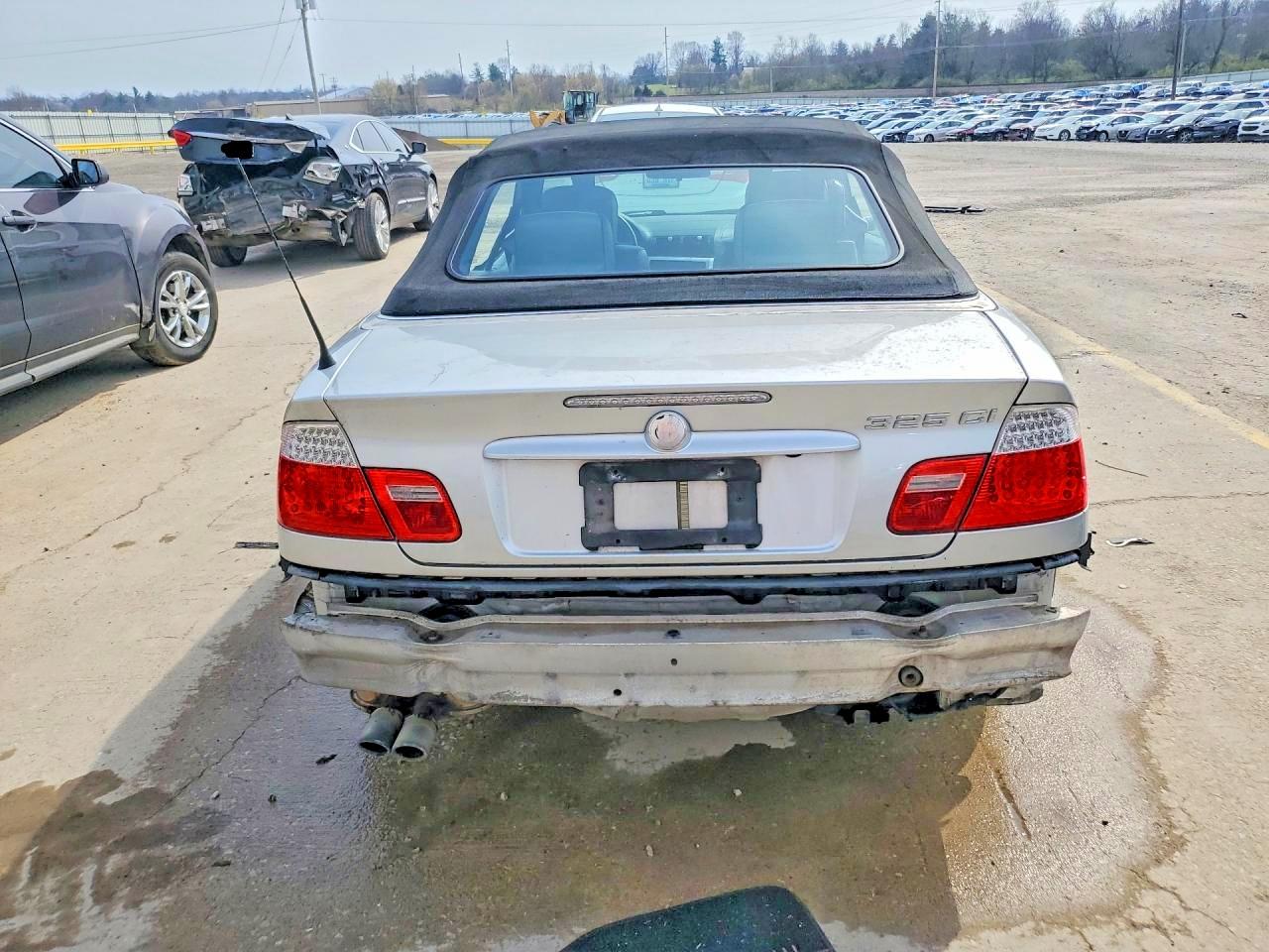 2005 Bmw 325 Ci Silver vin: WBABW33435PL35935