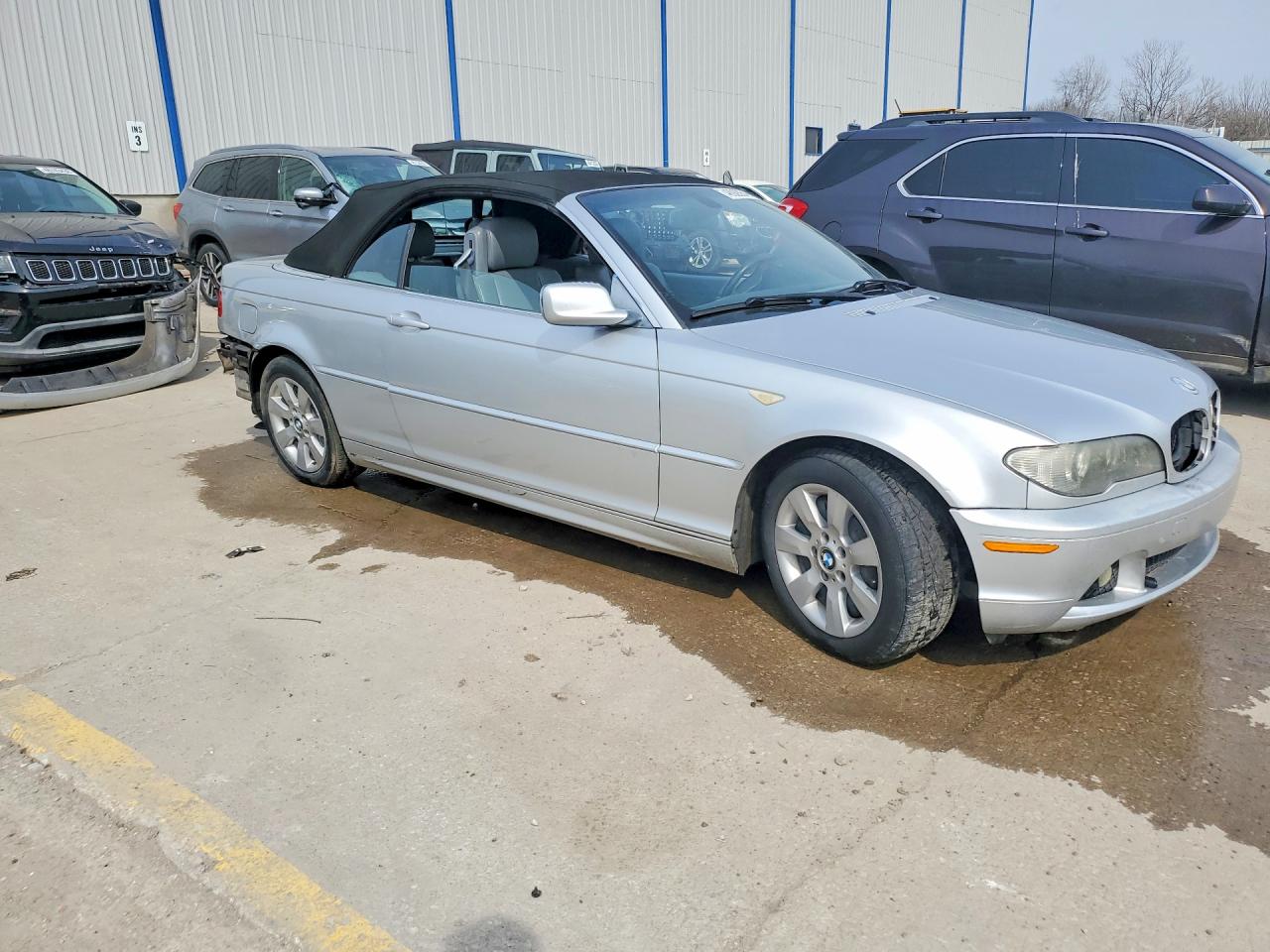2005 Bmw 325 Ci Silver vin: WBABW33435PL35935