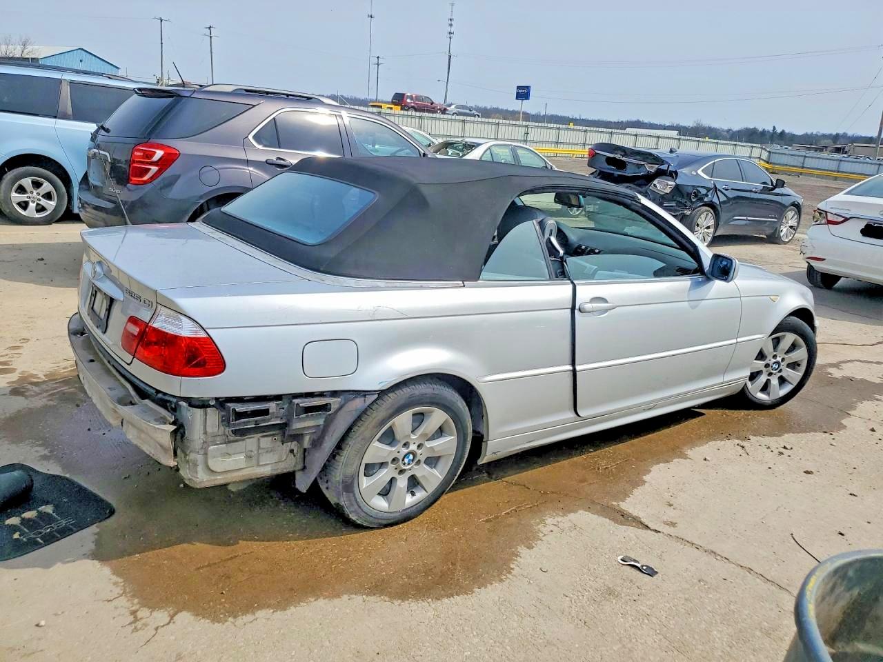 2005 Bmw 325 Ci Silver vin: WBABW33435PL35935