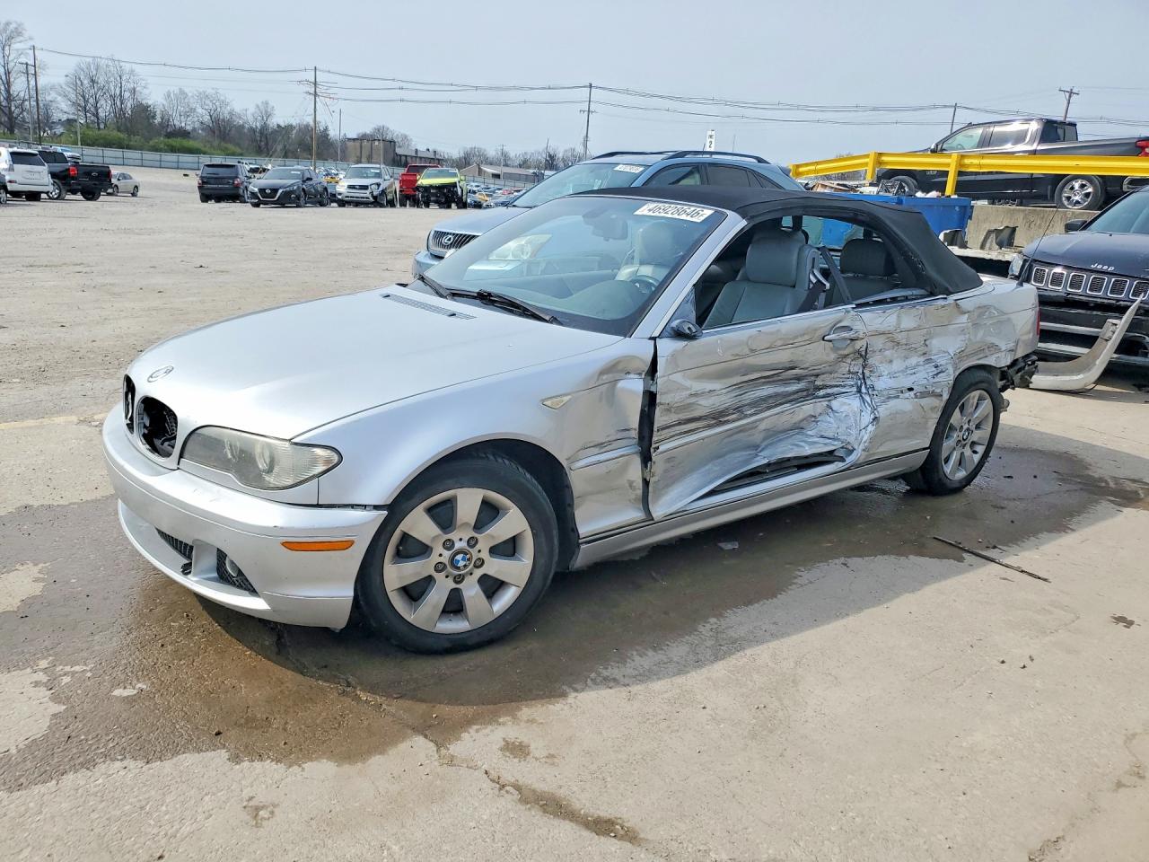 2005 Bmw 325 Ci Silver vin: WBABW33435PL35935