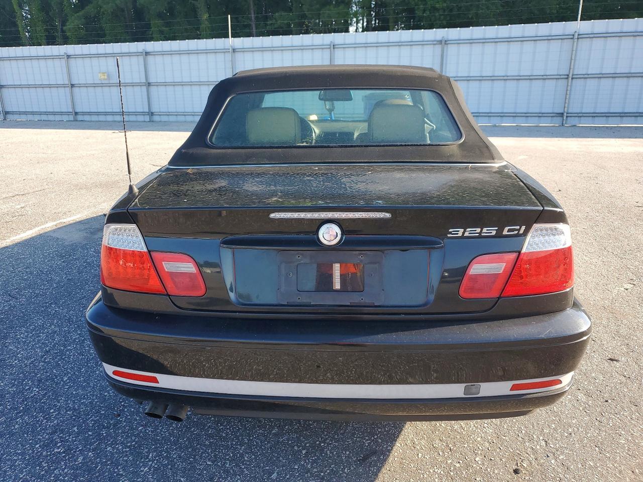 2005 Bmw 325 Ci Black vin: WBABW33435PL36521
