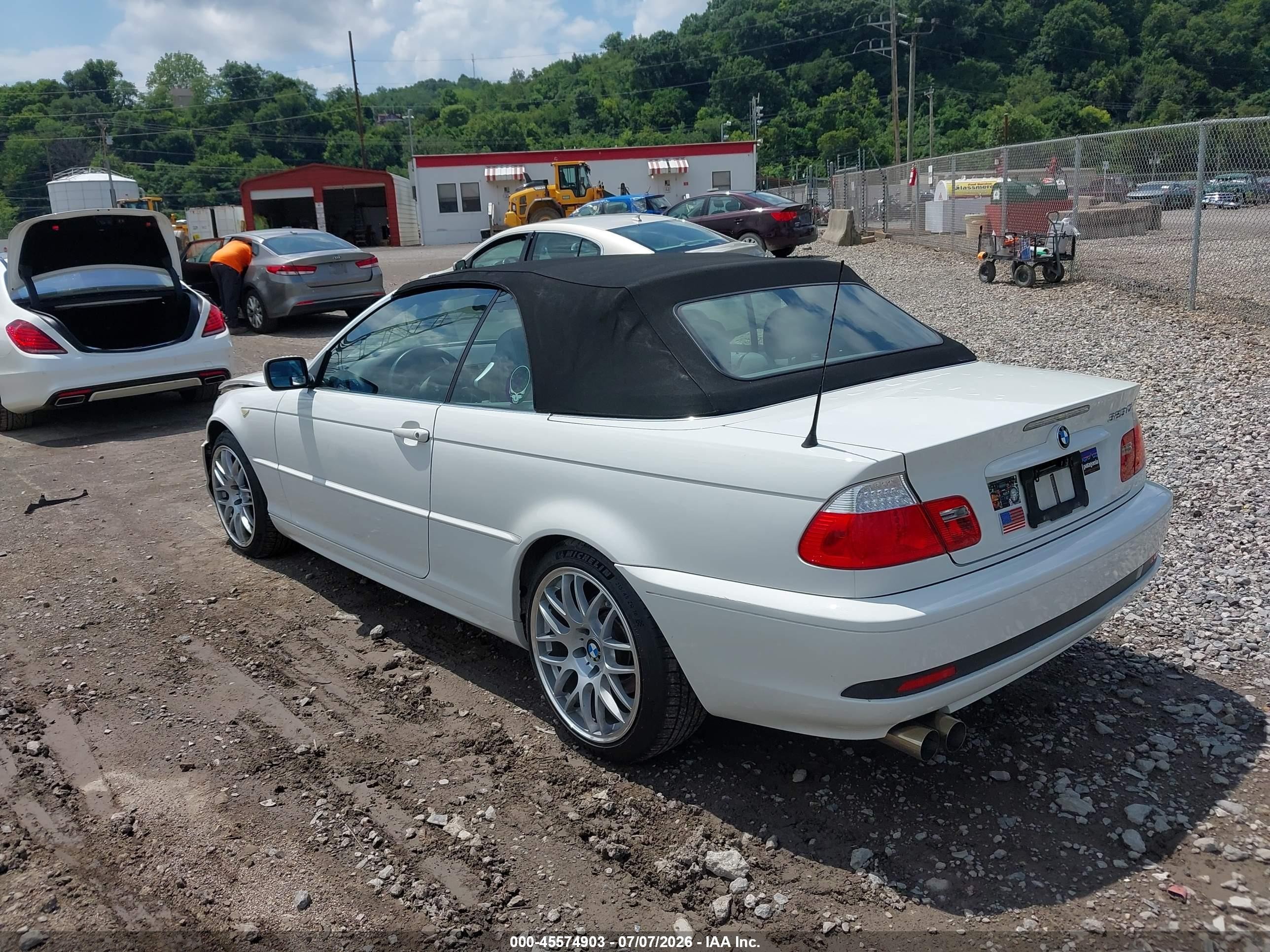 2006 Bmw 325ci White vin: WBABW33436PG99549