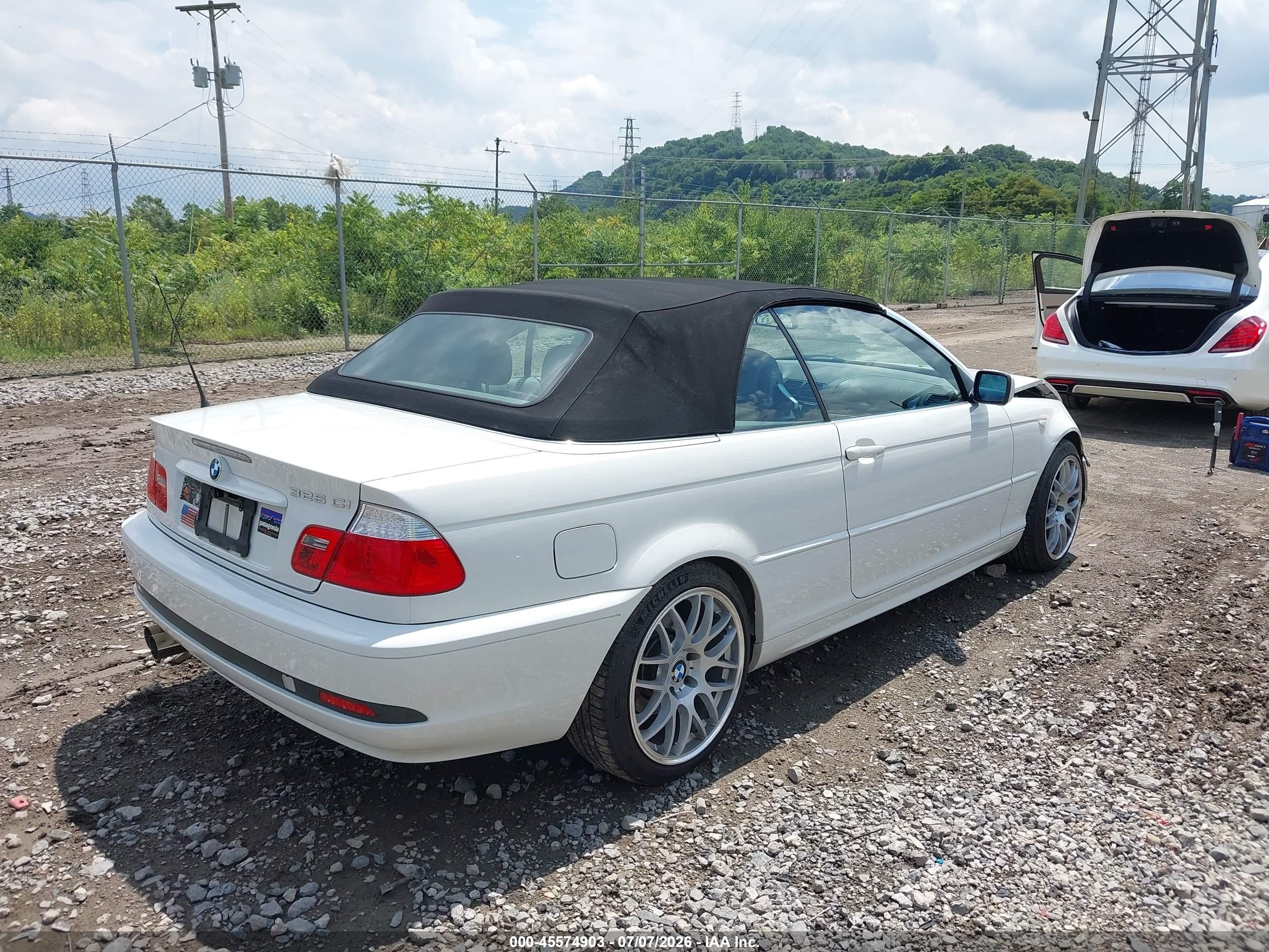 2006 Bmw 325ci White vin: WBABW33436PG99549