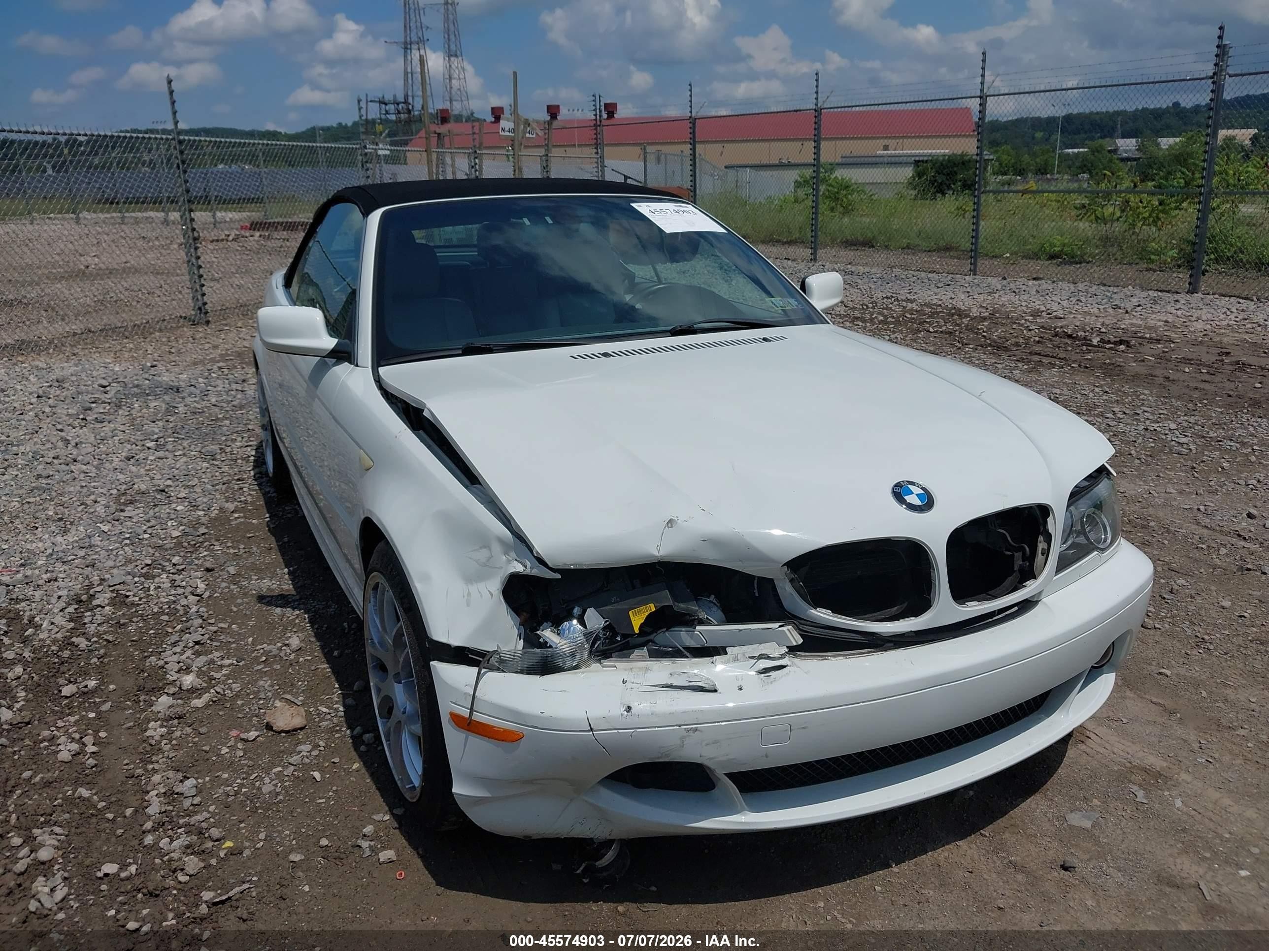 2006 Bmw 325ci White vin: WBABW33436PG99549