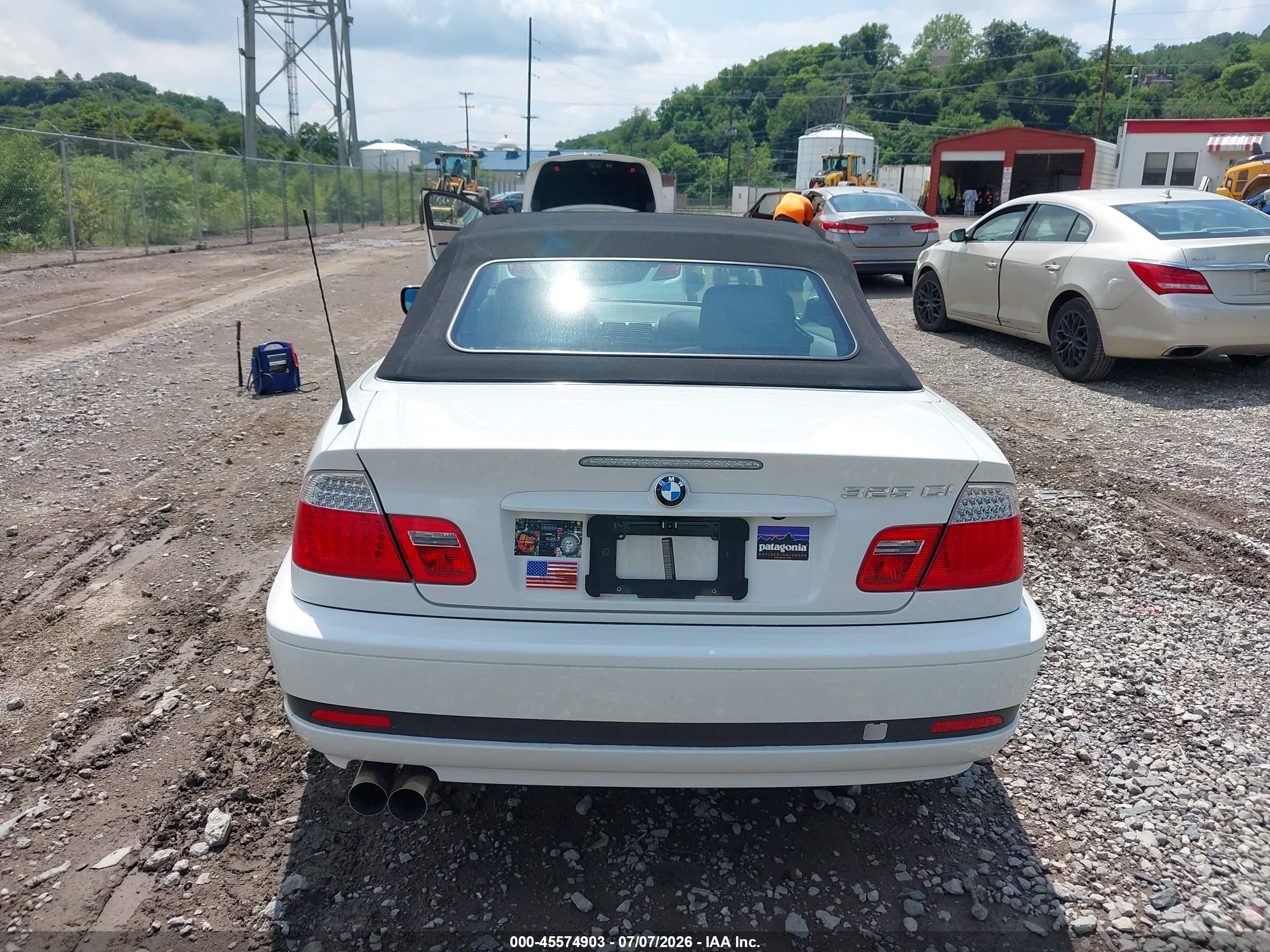 2006 Bmw 325ci White vin: WBABW33436PG99549