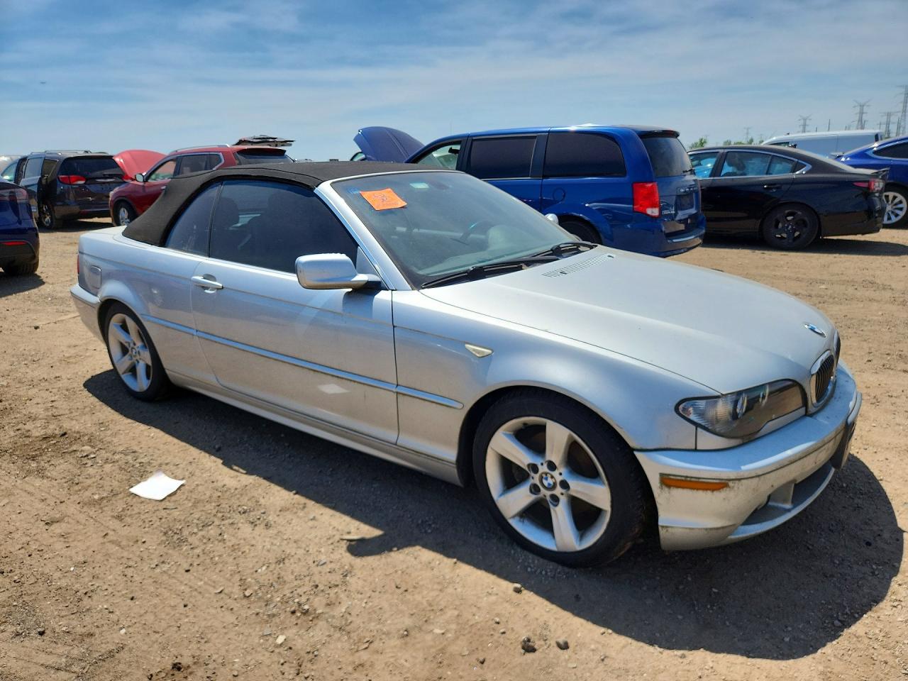 2005 Bmw 325 Ci Silver vin: WBABW33445PL36849