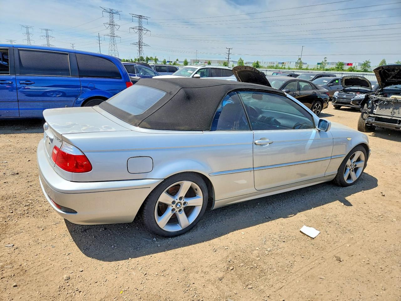2005 Bmw 325 Ci Silver vin: WBABW33445PL36849