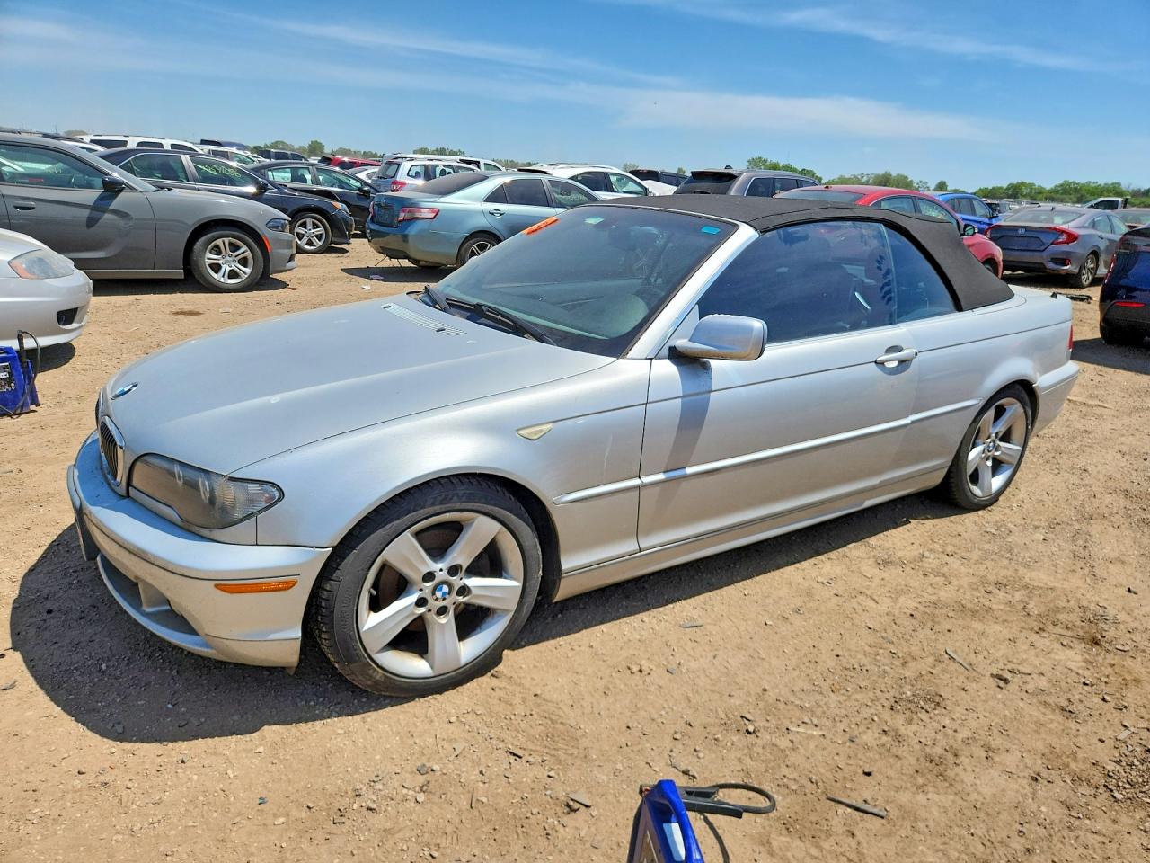 2005 Bmw 325 Ci Silver vin: WBABW33445PL36849