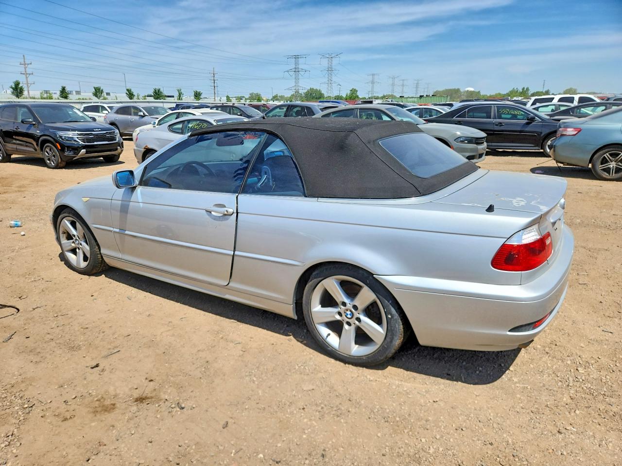 2005 Bmw 325 Ci Silver vin: WBABW33445PL36849