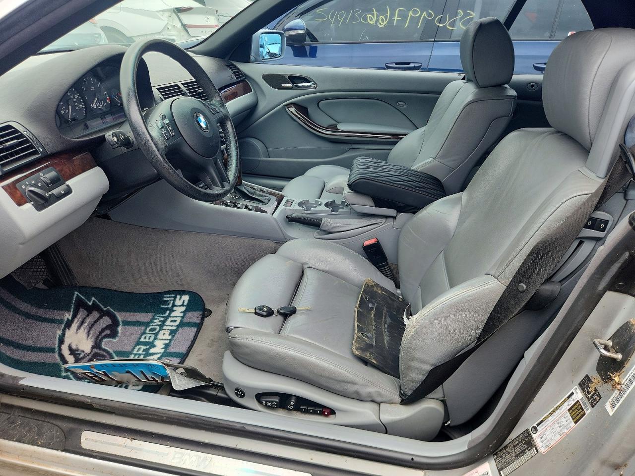 2005 Bmw 325 Ci Silver vin: WBABW33445PL36849