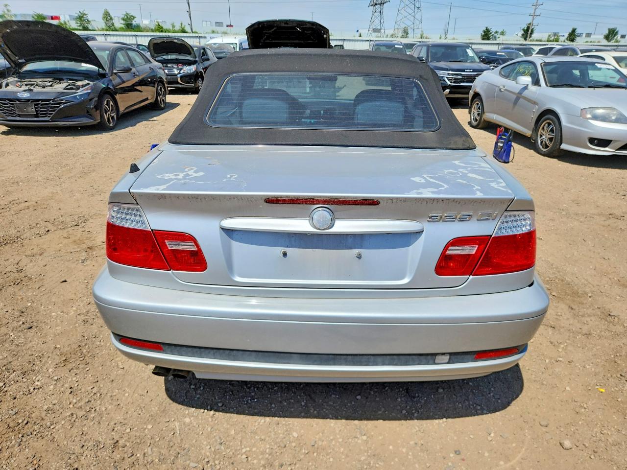 2005 Bmw 325 Ci Silver vin: WBABW33445PL36849