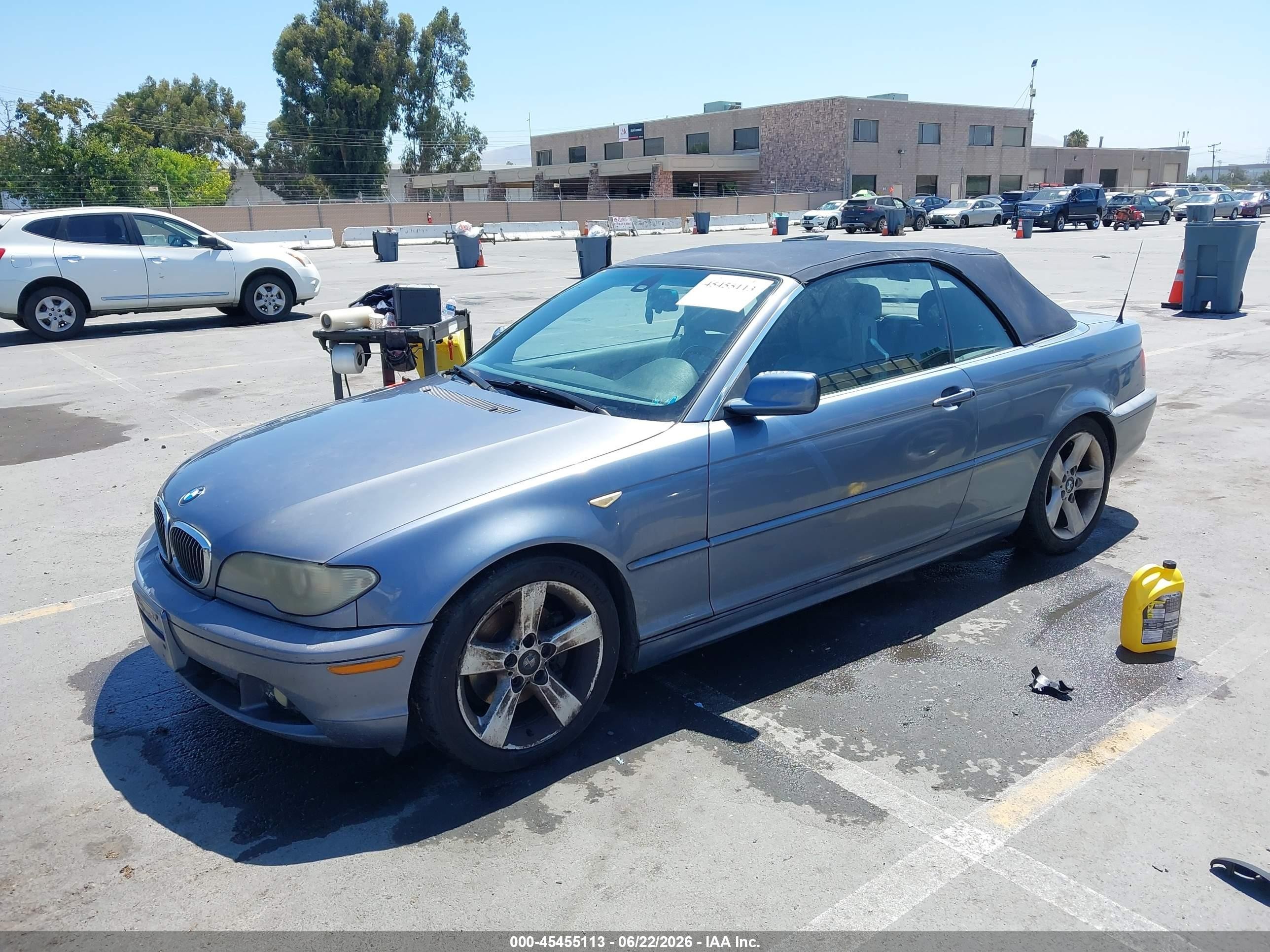 2005 Bmw 325ci   Light Blue vin: WBABW33455PL34477