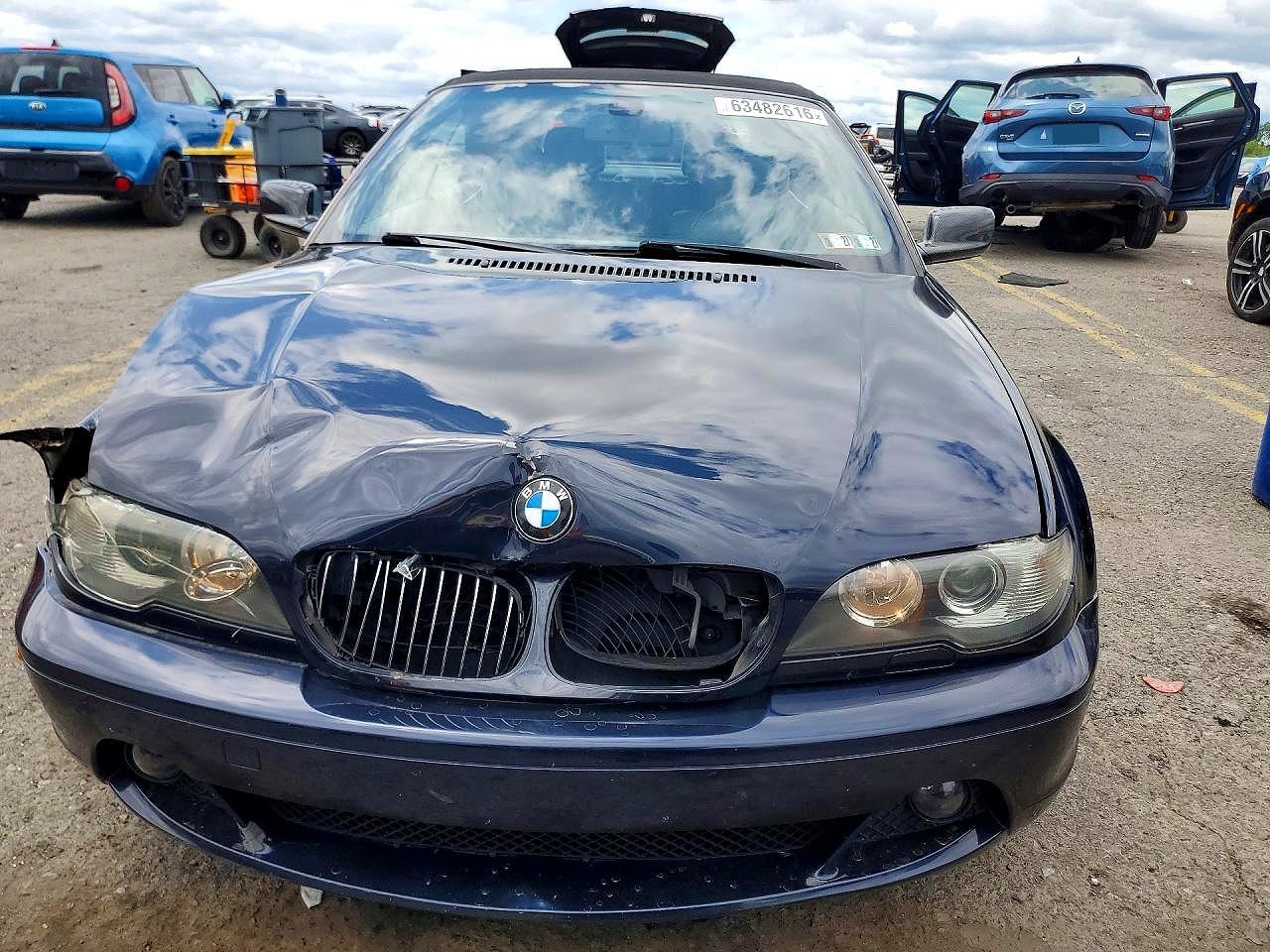 2006 Bmw 325 Ci Синий vin: WBABW33456PX83580