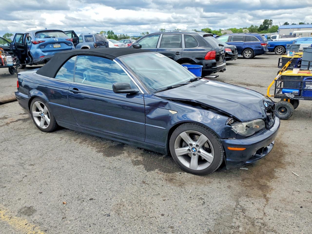 2006 Bmw 325 Ci Синий vin: WBABW33456PX83580